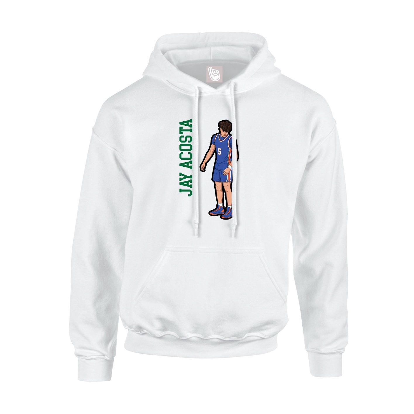 Hoodie — Name Vertical in White