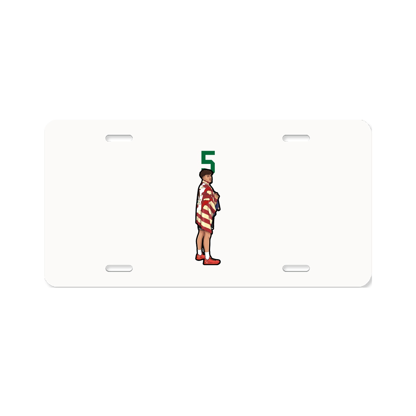 License Plate — Number Top in Classic