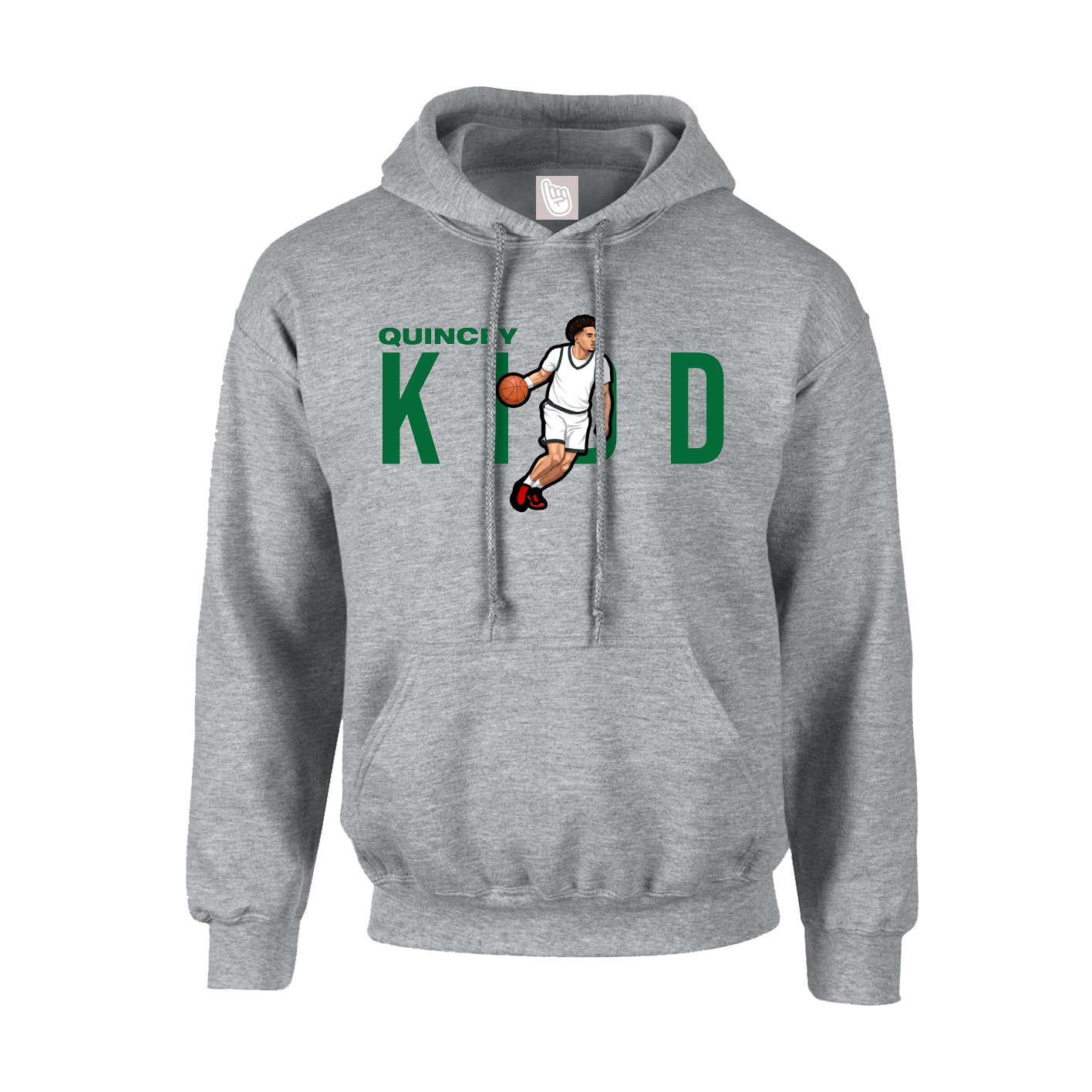 Hoodie — Player Name in Grey