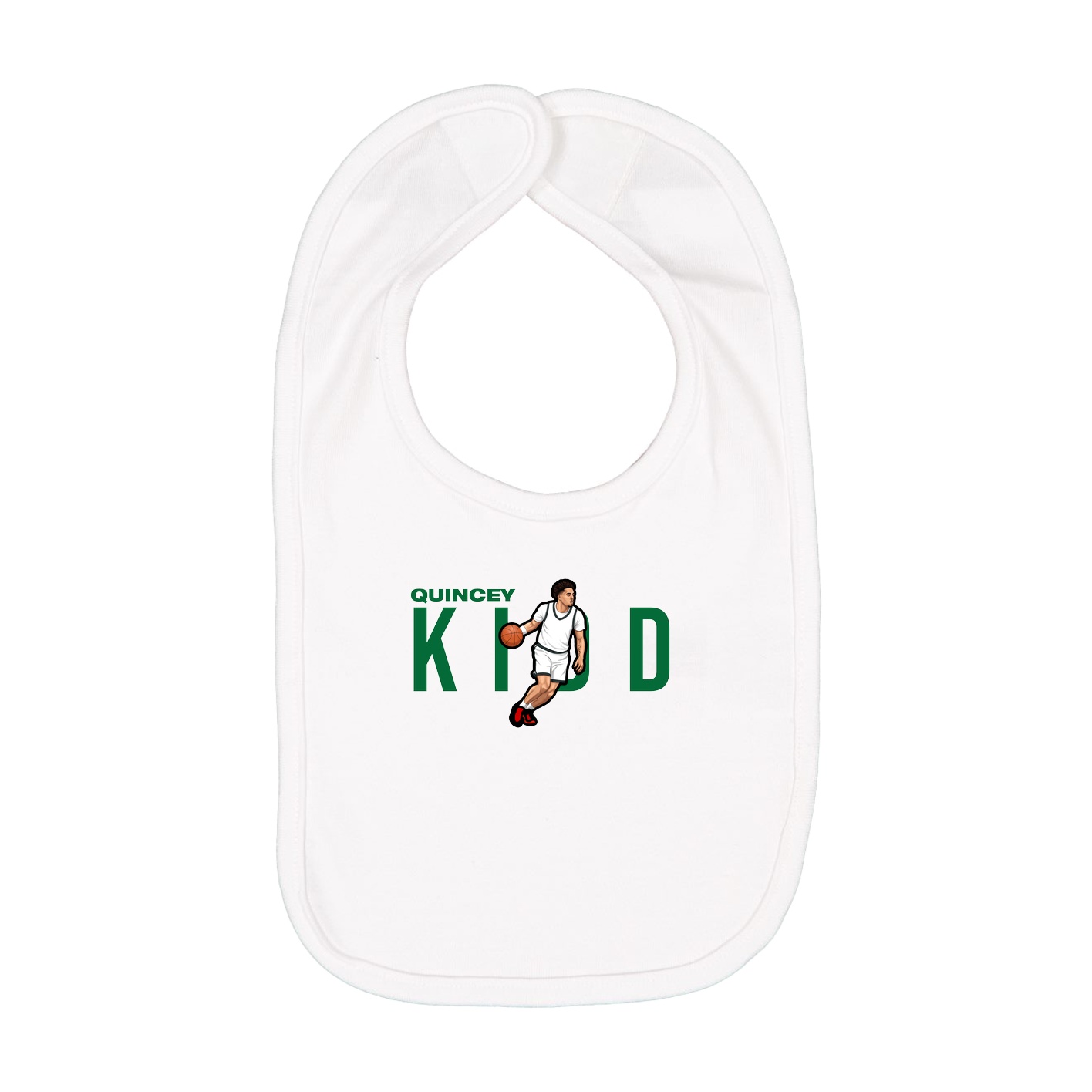 Infant Bib — Player Name in White