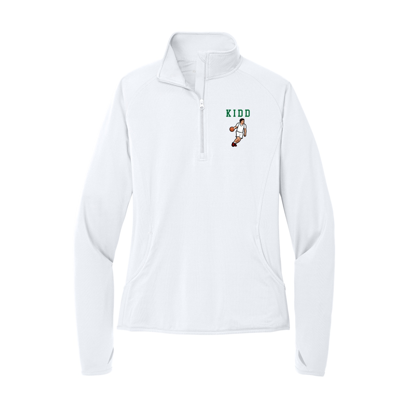 Women's Q-Zip Pullover — Shirsey in White