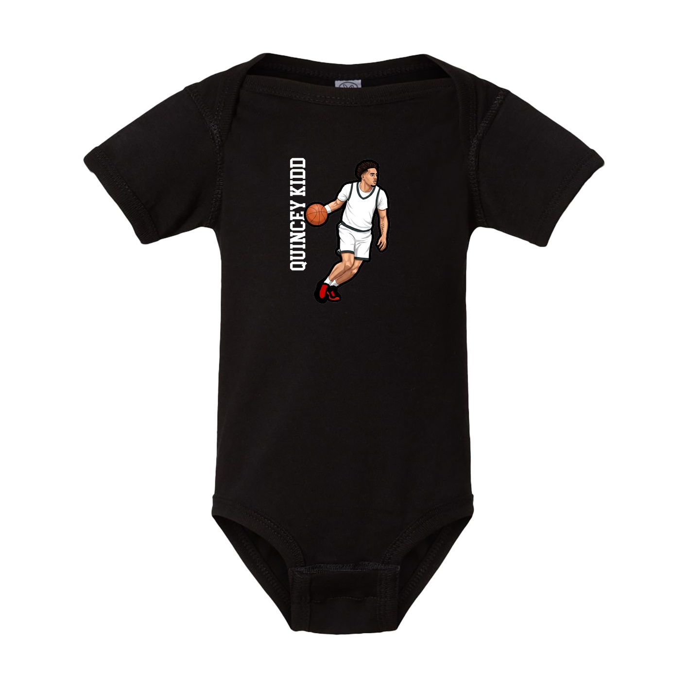 Baby Onesie — Name Vertical in Black