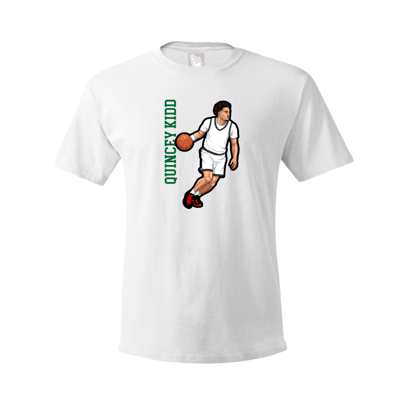 Tee — Name Vertical in White