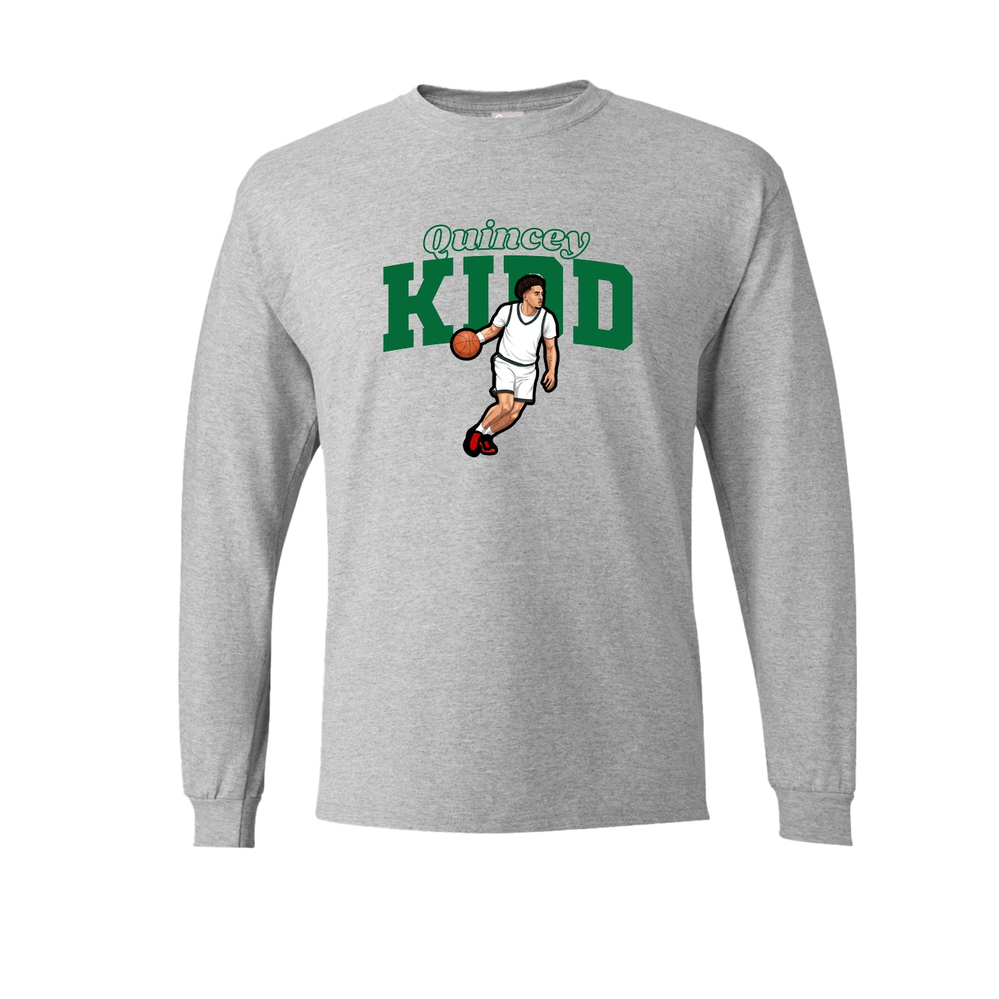 Long Sleeve Tee — Name Arch in Grey