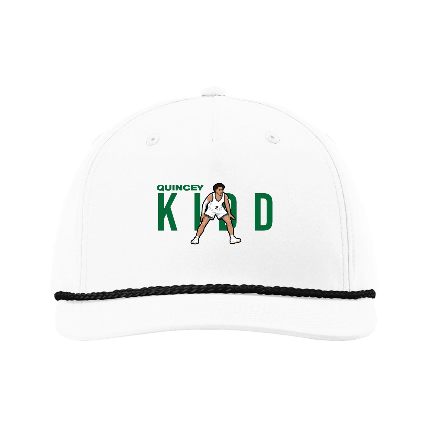 Five-Panel Classic Rope Cap — Player Name in White