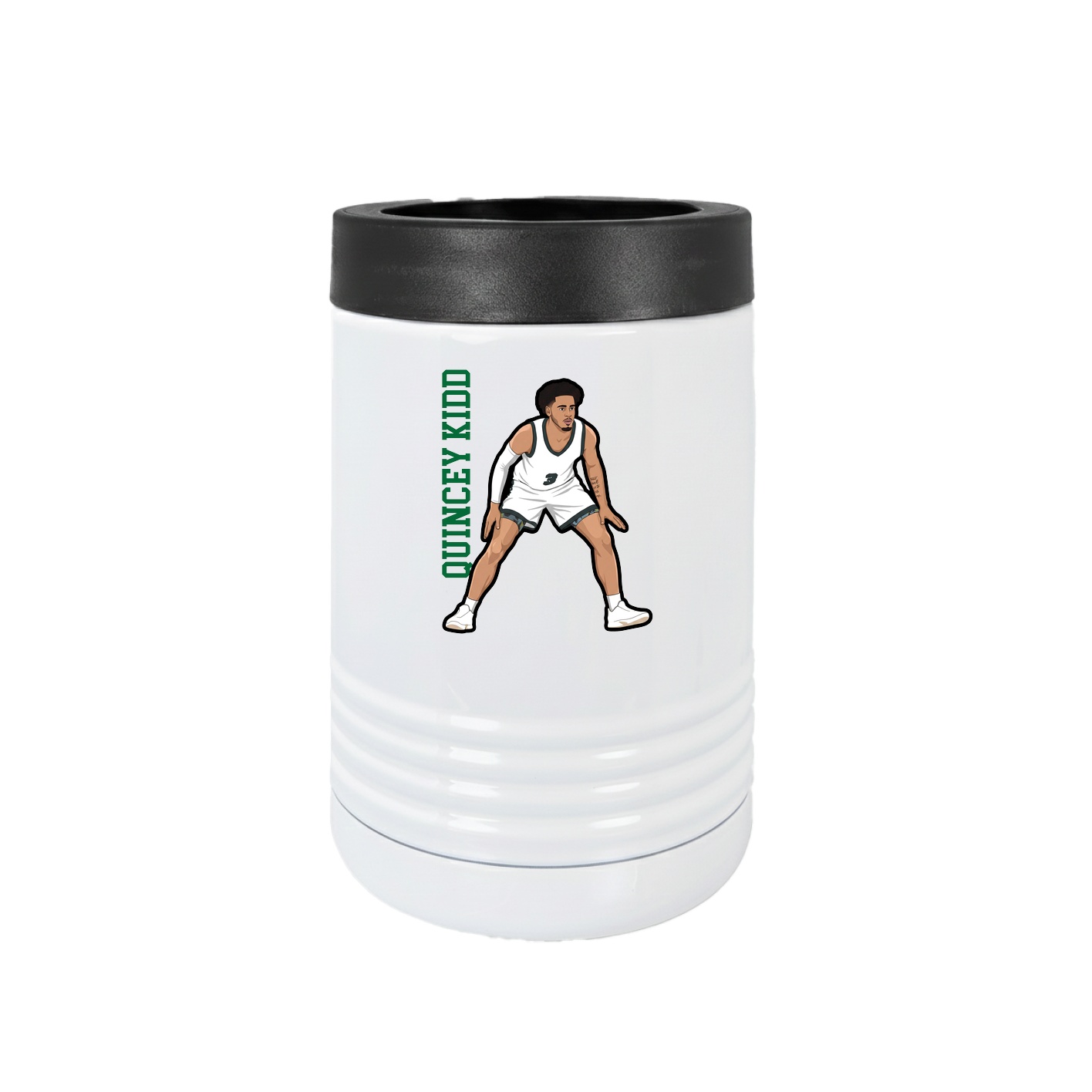 Beverage Holder — Name Vertical in White
