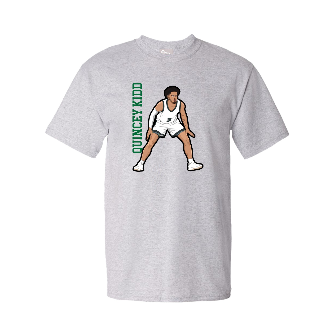 Youth Tee — Name Vertical in Grey