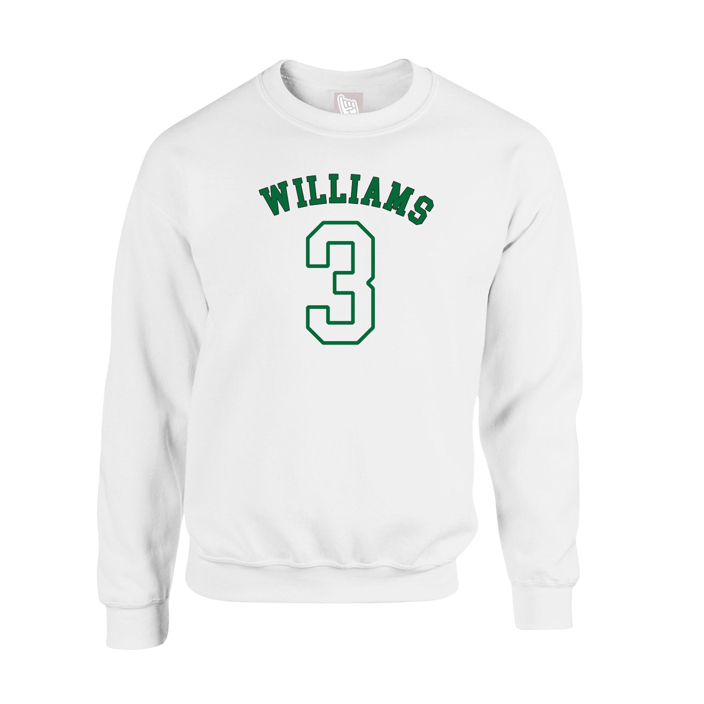 Fleece Crew — Shirsey Arch in White