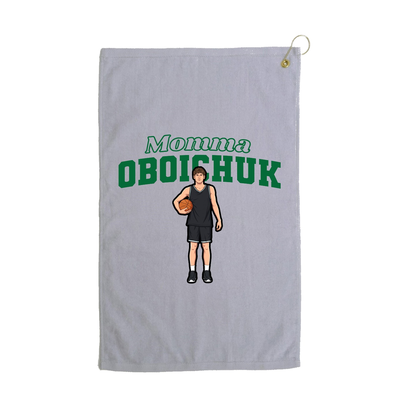 Golf Towel — Mothers Day Block in Grey