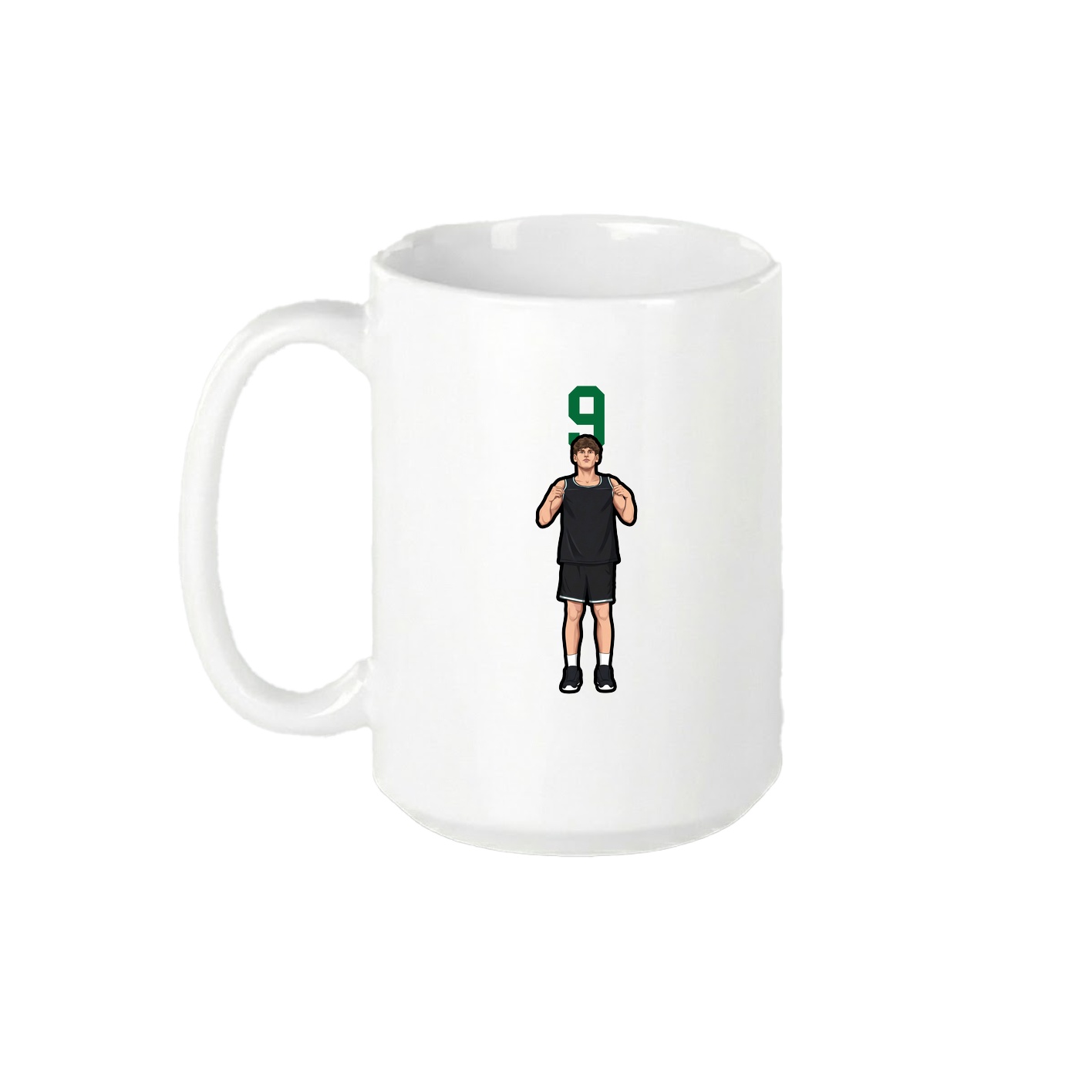 15oz Coffee Mug — Number Top in White