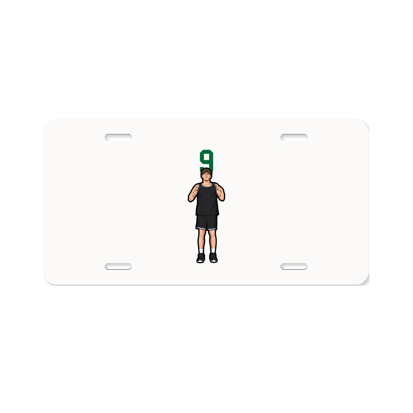 License Plate — Number Top in Classic