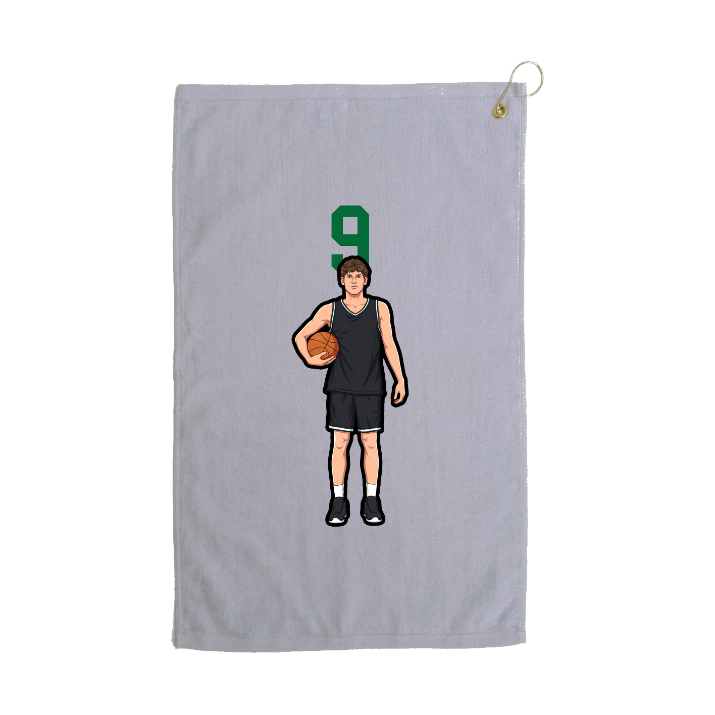 Golf Towel — Number Top in Grey