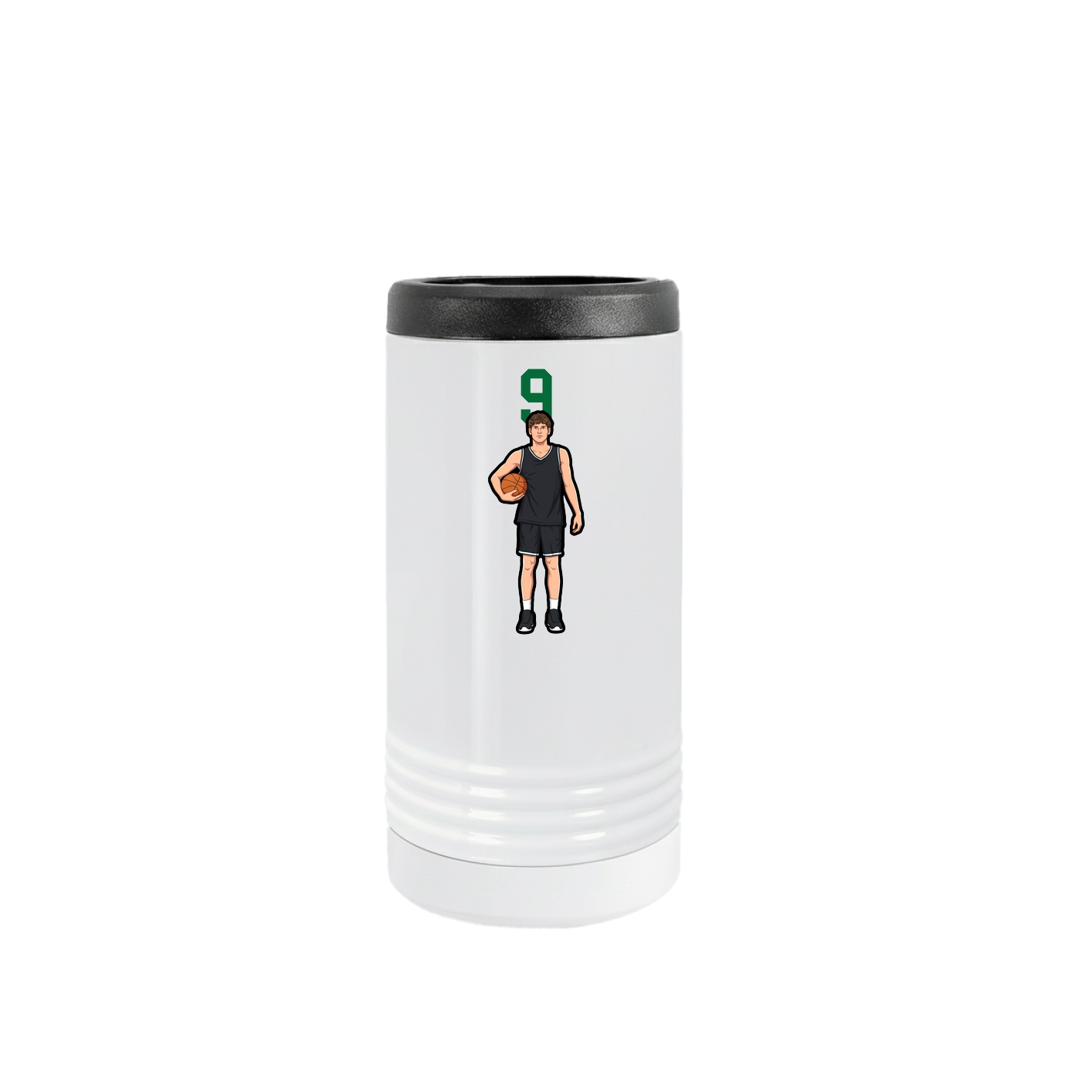 Slim Beverage Holder — Number Top in White