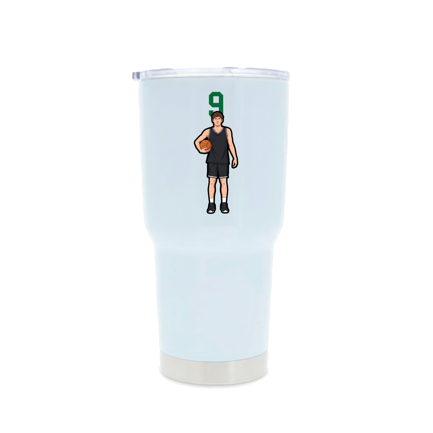 30oz Stainless Steel Tumbler — Number Top in White