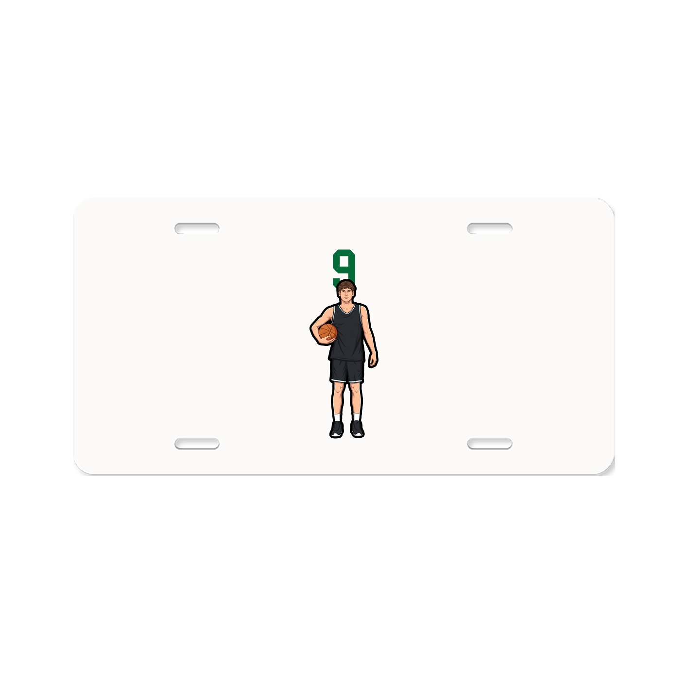 License Plate — Number Top in Classic