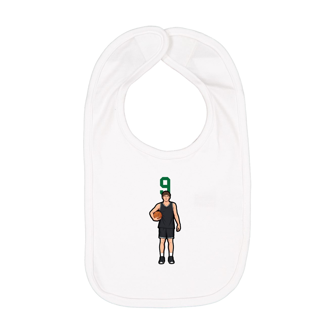 Infant Bib — Number Top in White
