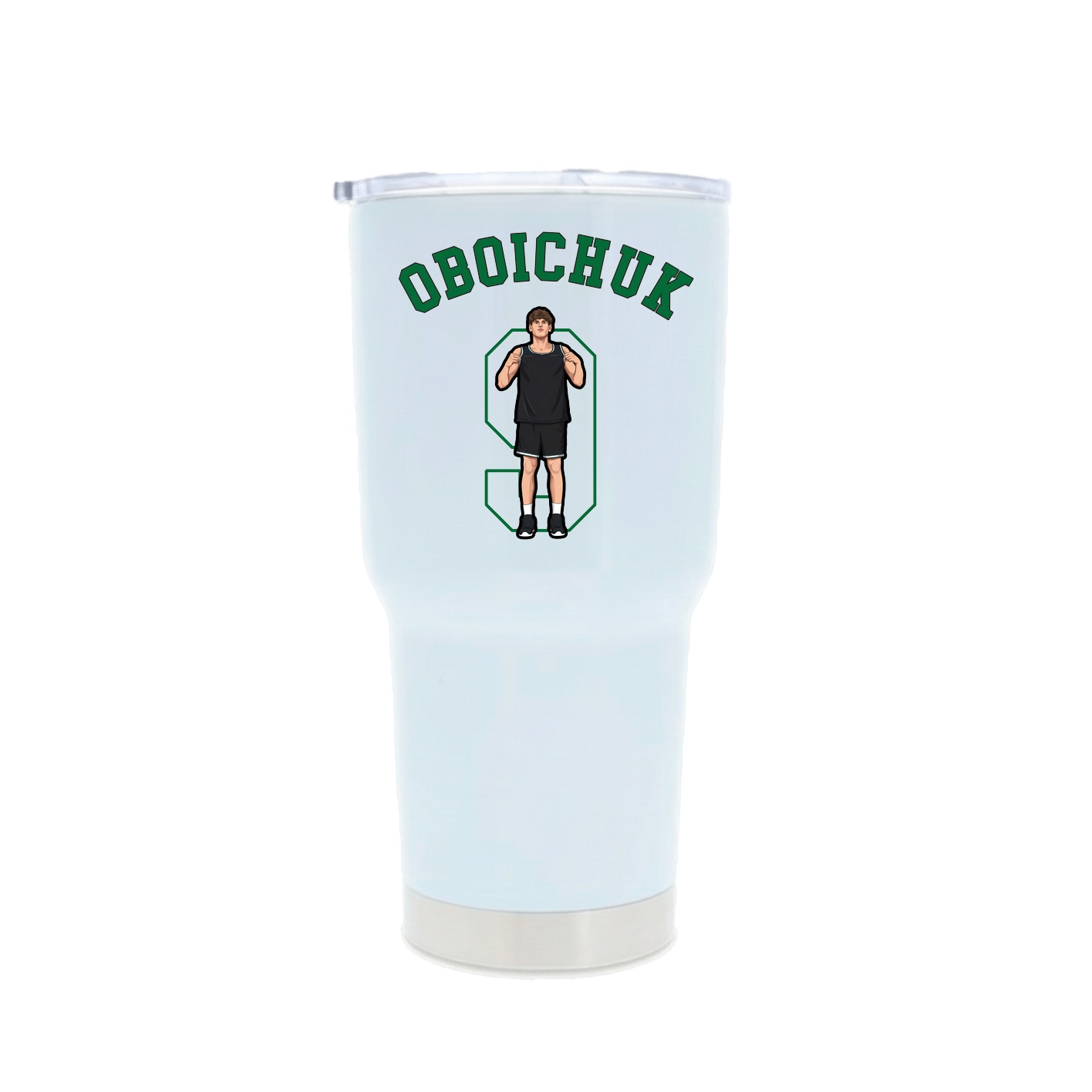 30oz Stainless Steel Tumbler — Shirsey Arch in White