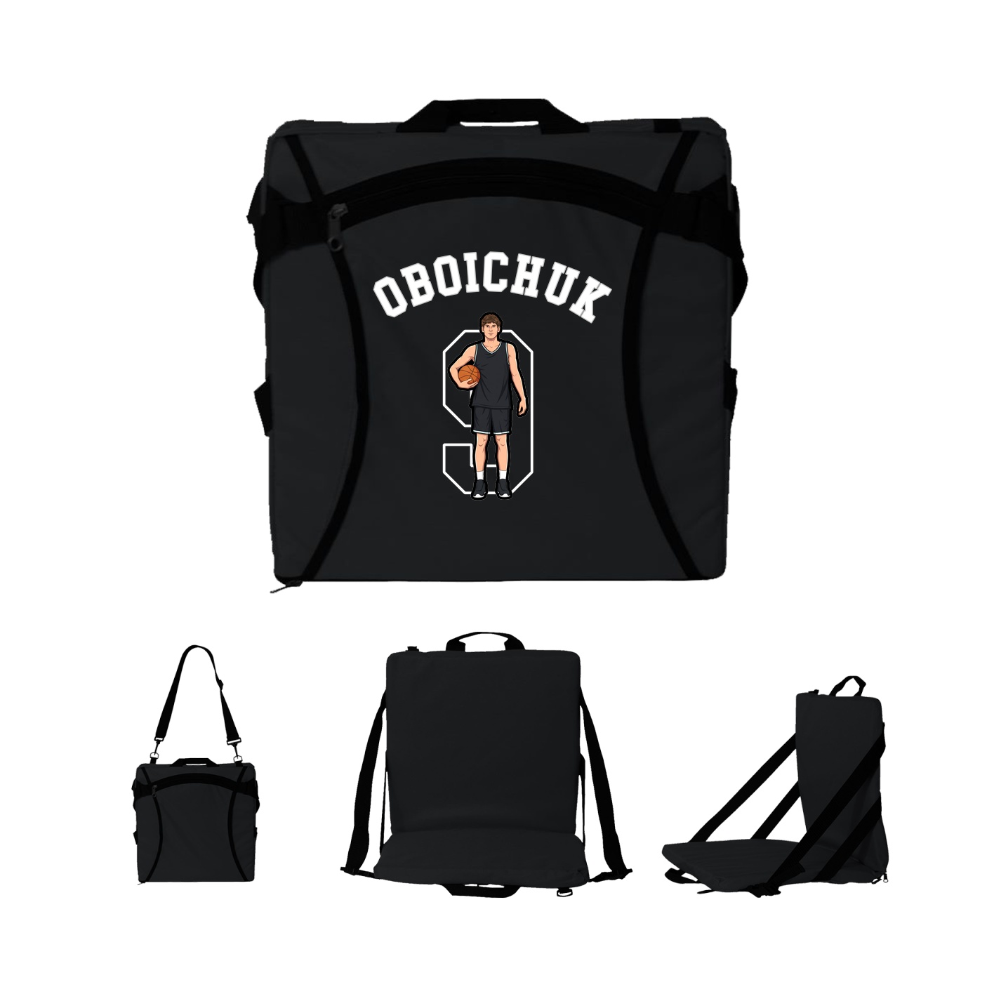 Folding Stadium Seat — Shirsey Arch in Black