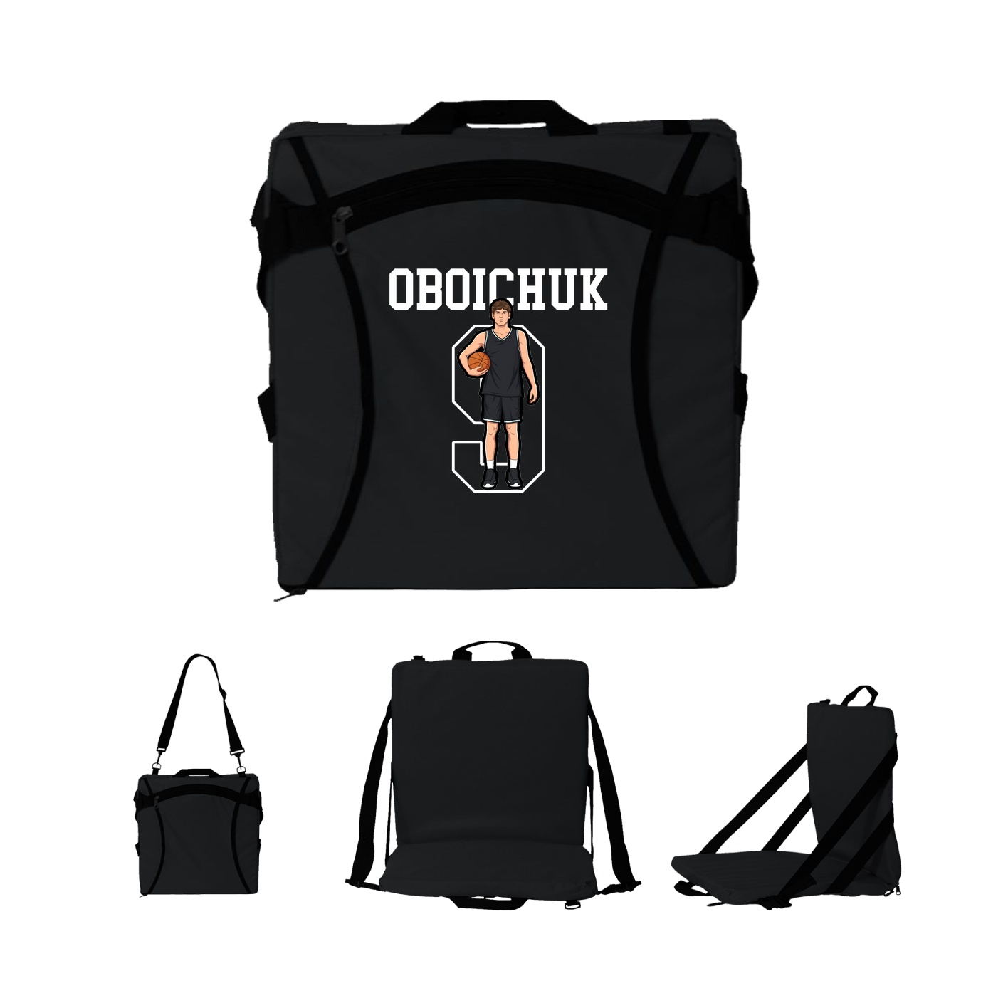Folding Stadium Seat — Shirsey in Black