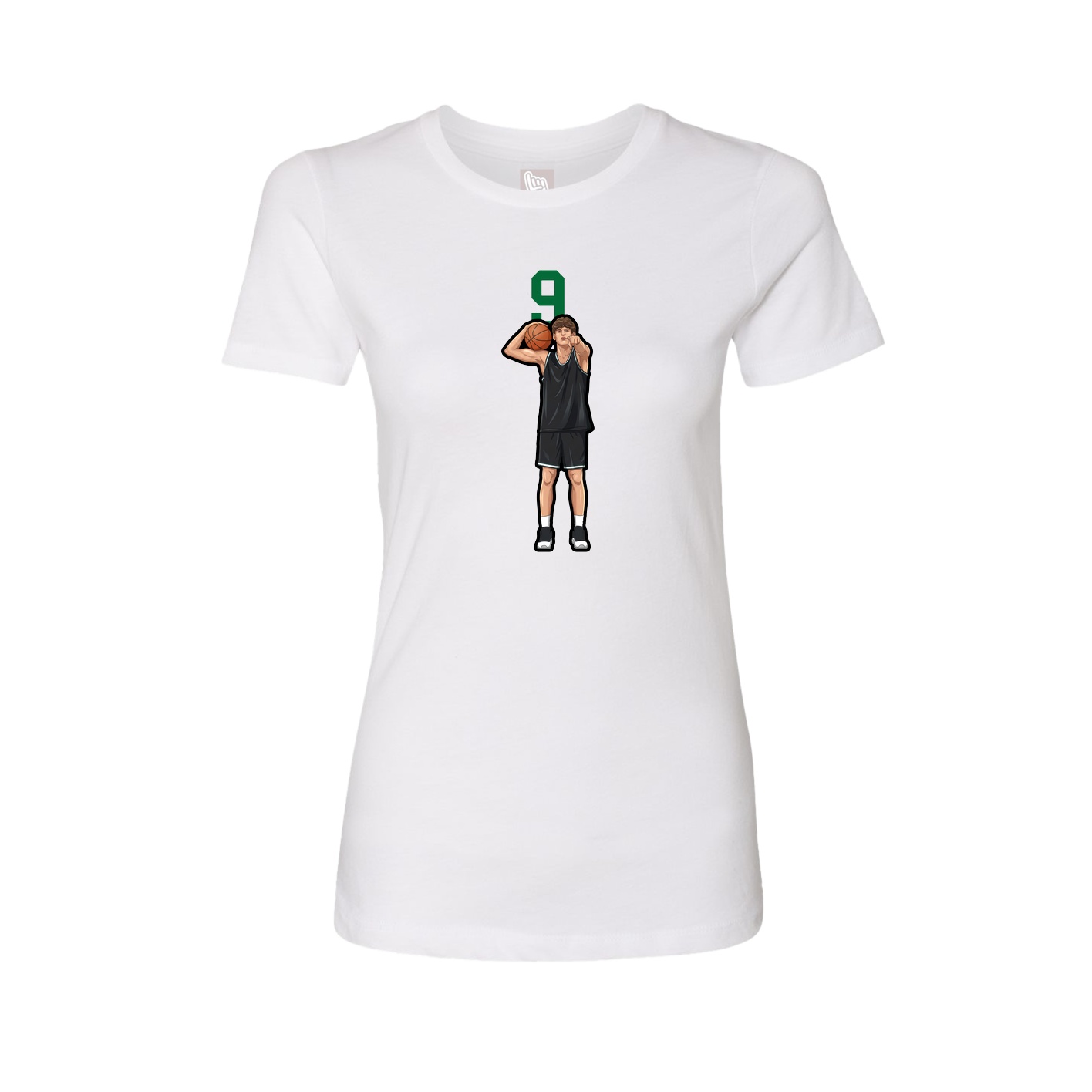 Fitted Women's Tee — Number Top in White