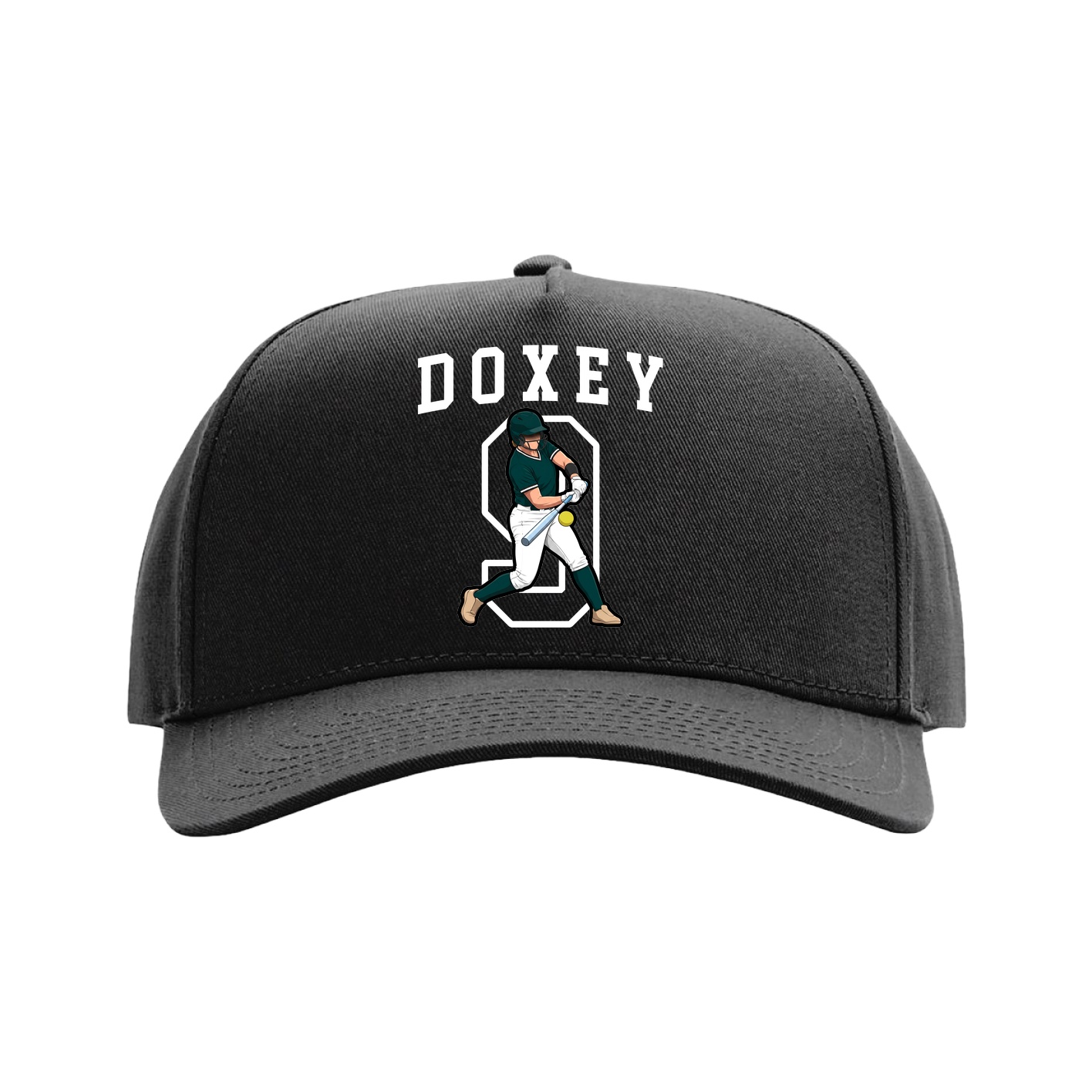 Full Fabric Five-Panel Champ Cap — Shirsey in Black