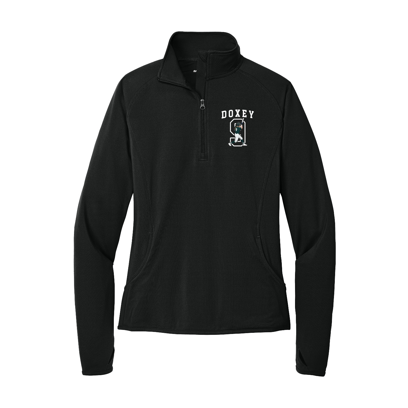 Women's Q-Zip Pullover — Shirsey in Black