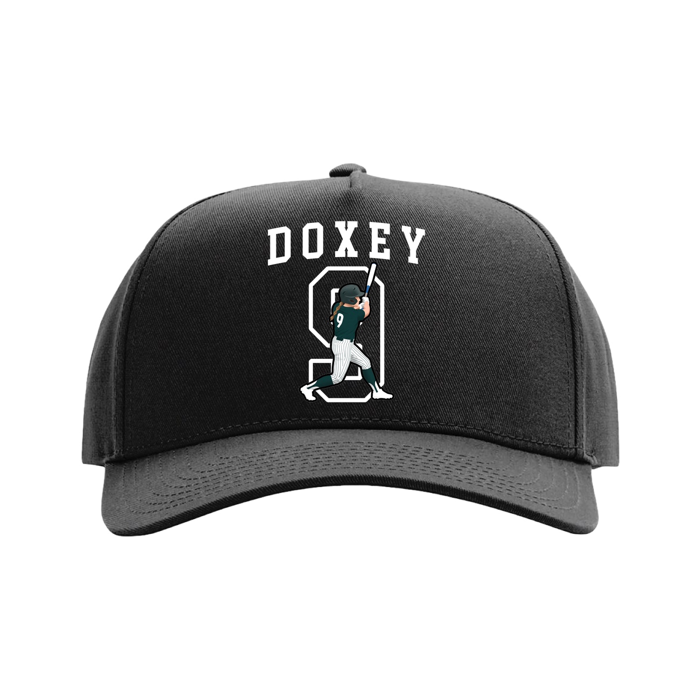 Full Fabric Five-Panel Champ Cap — Shirsey in Black