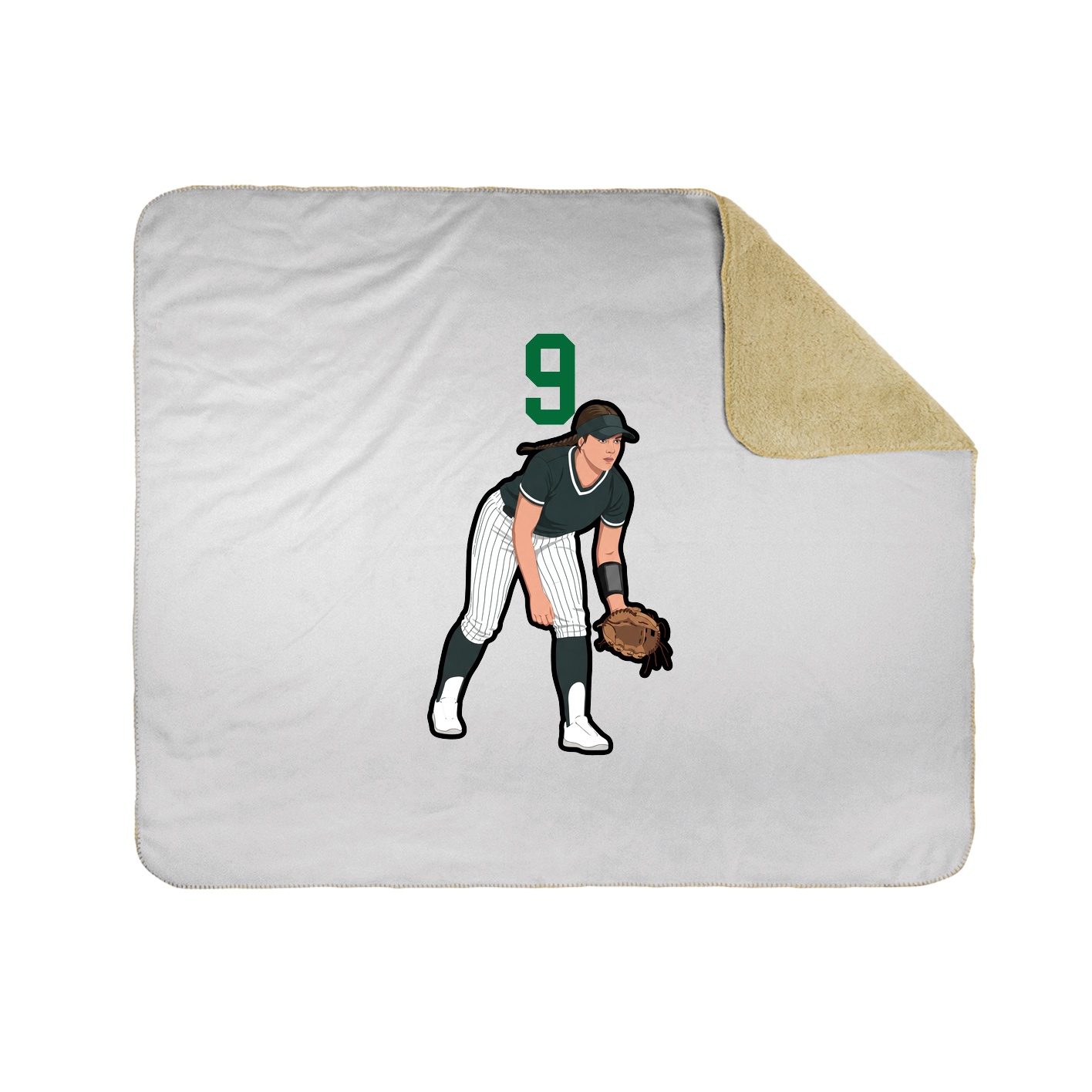 Throw Blanket — Number Top in White