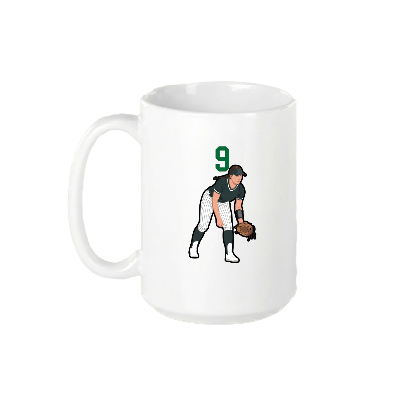 15oz Coffee Mug — Number Top in White