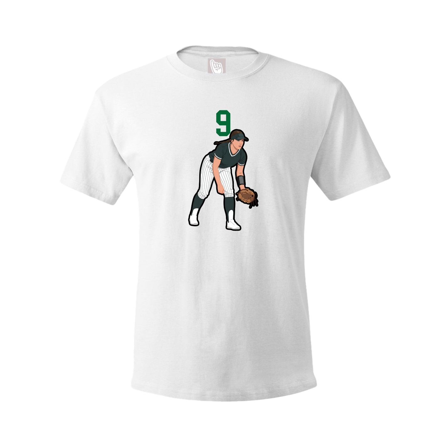 Youth Tee — Number Top in White