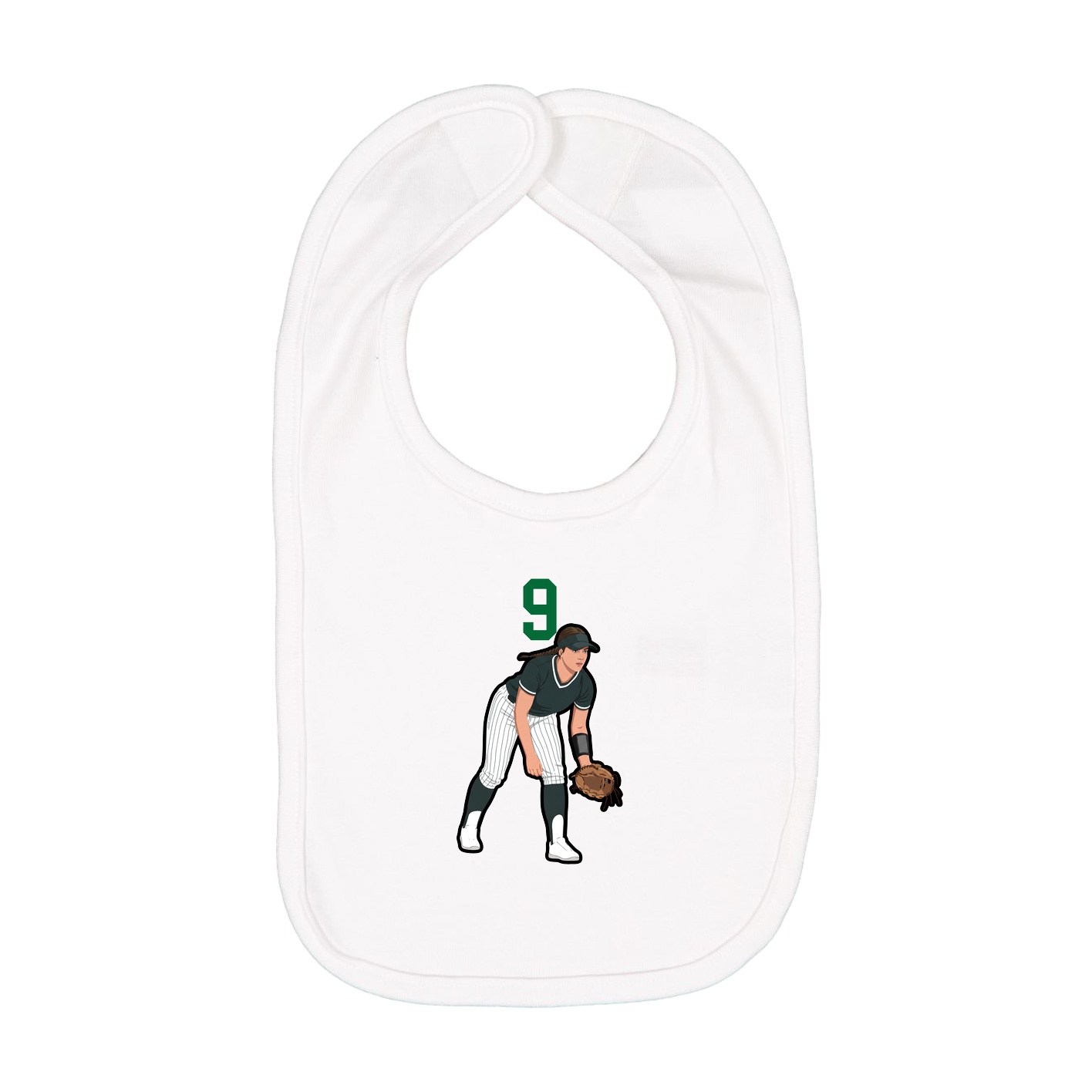 Infant Bib — Number Top in White