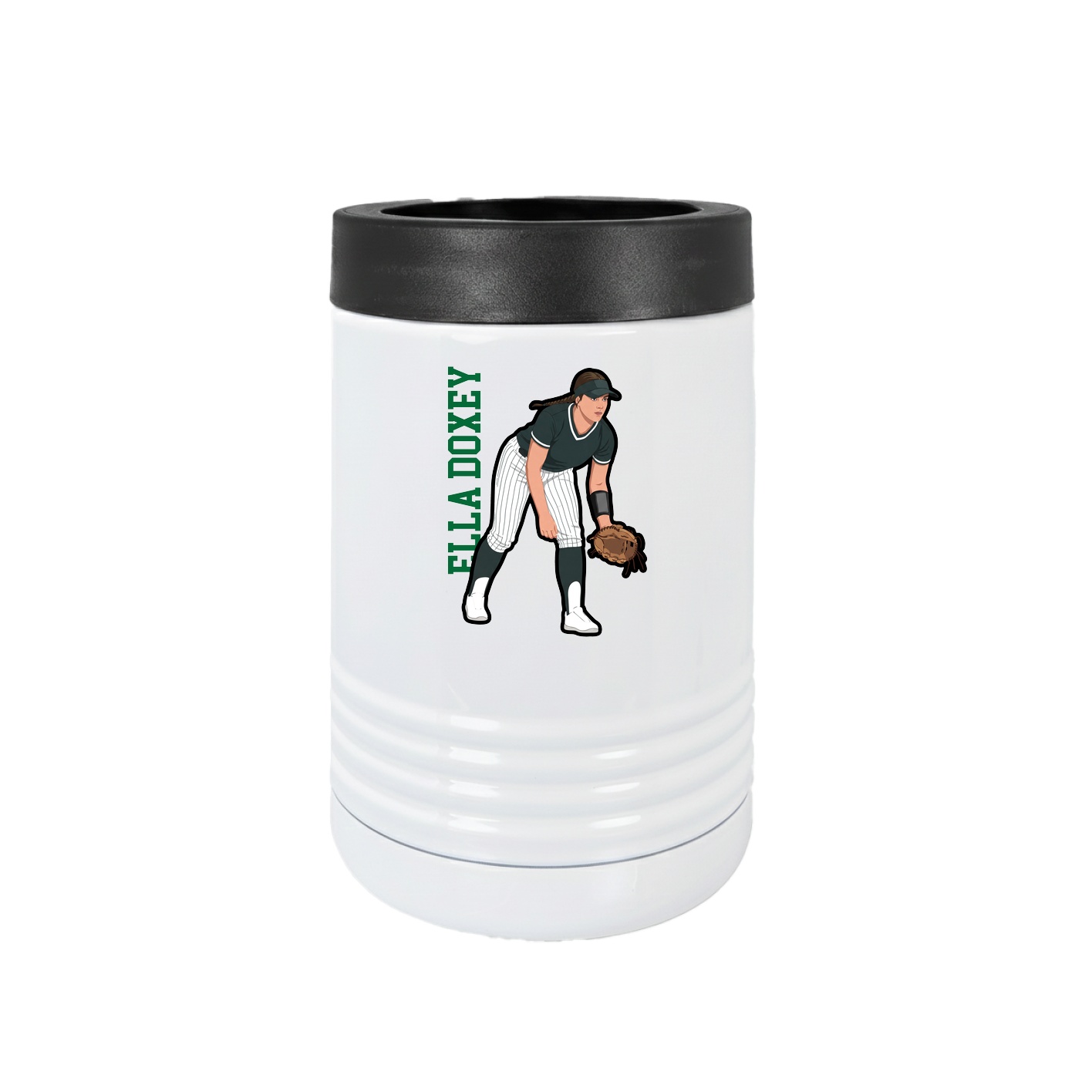Beverage Holder — Name Vertical in White