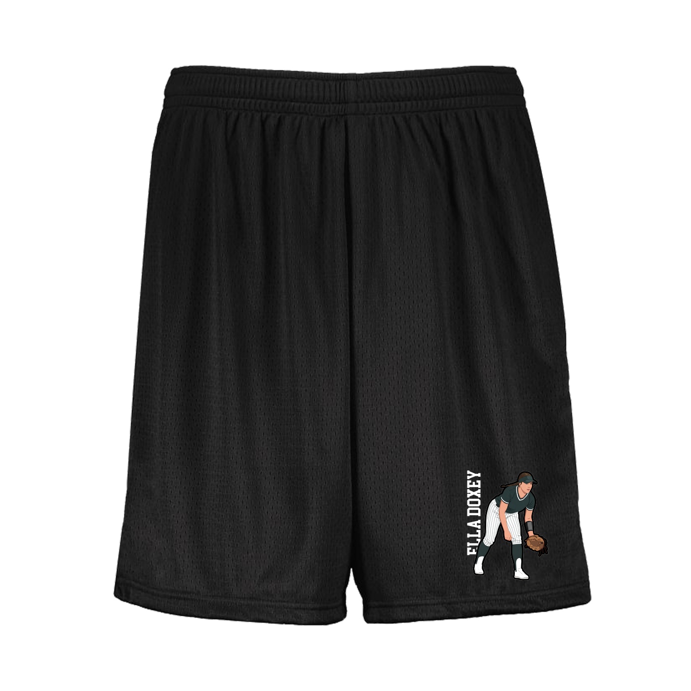 Shorts — Name Vertical in Black