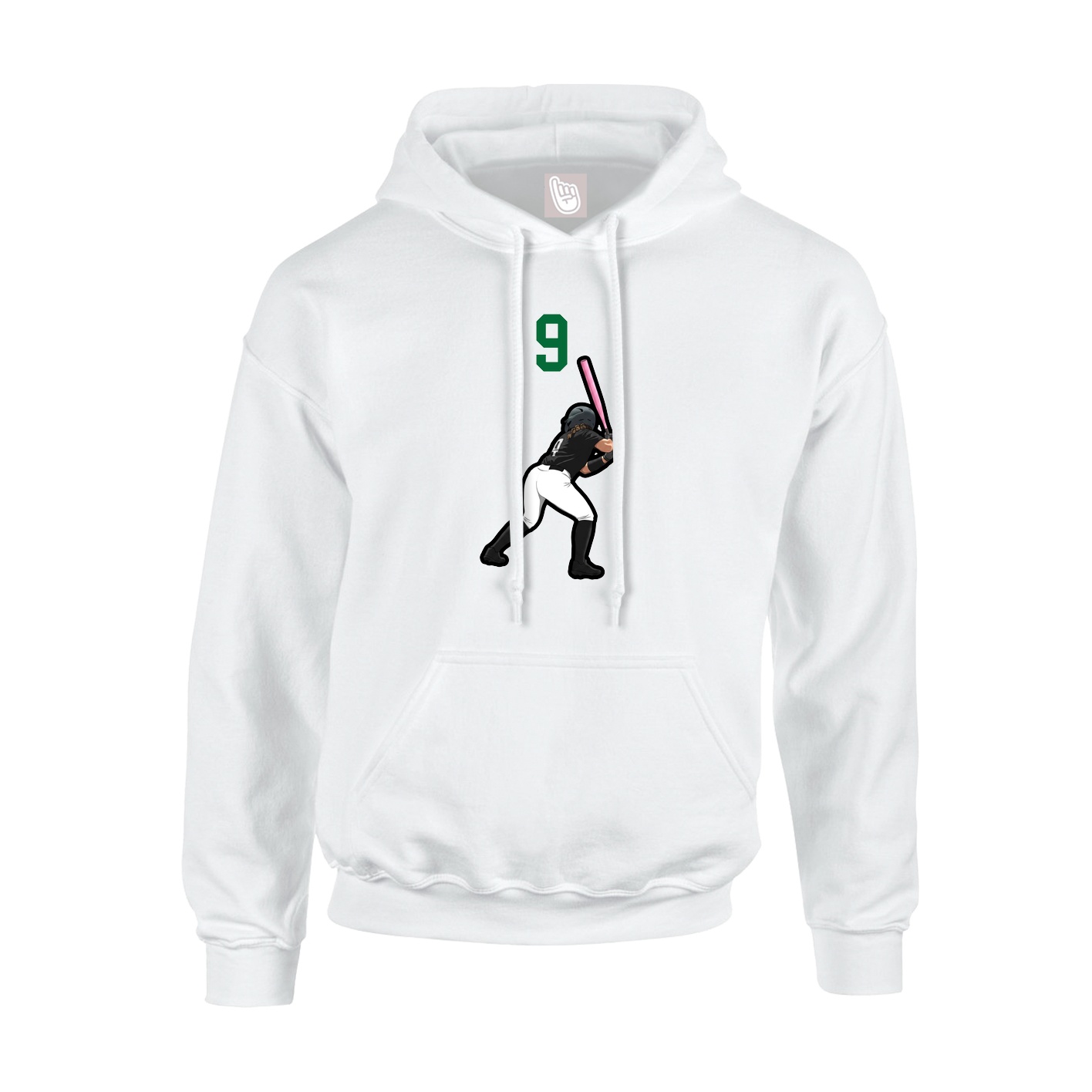 Youth Hoodie — Number Top in White