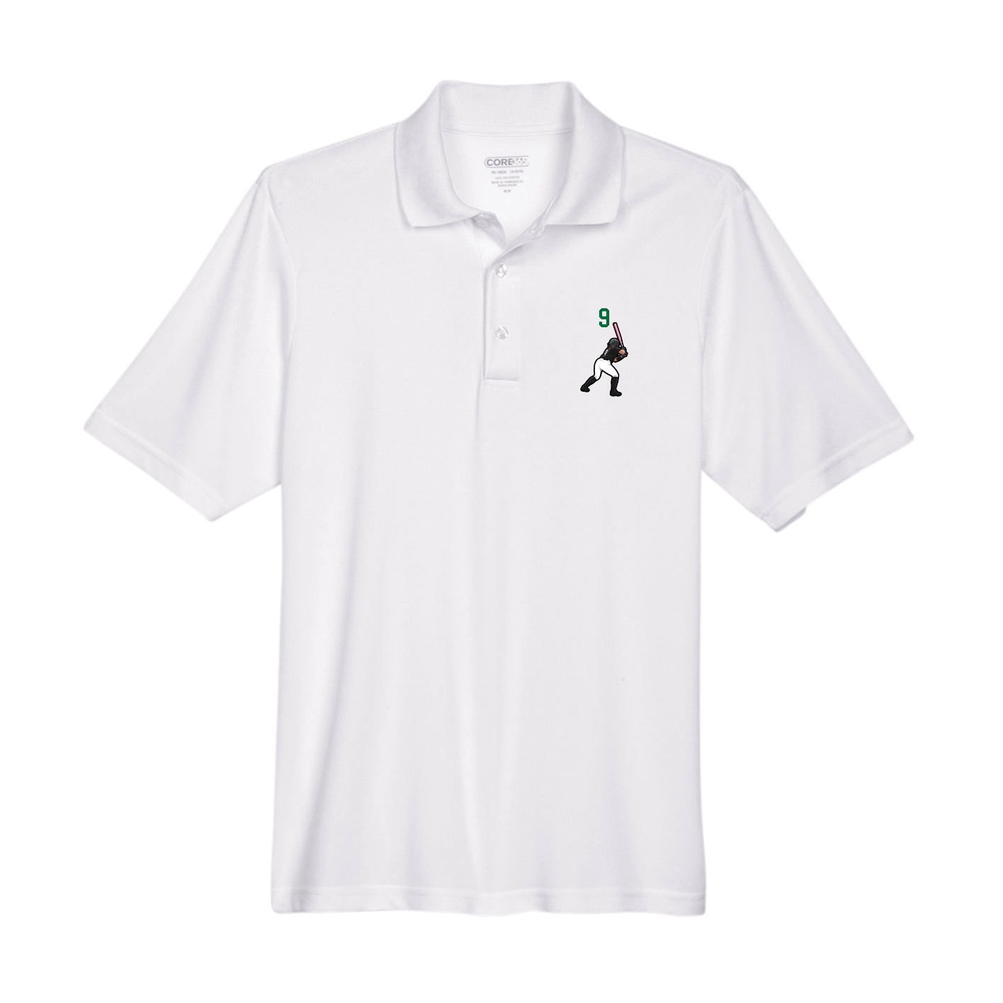Performance Polo — Number Top in White