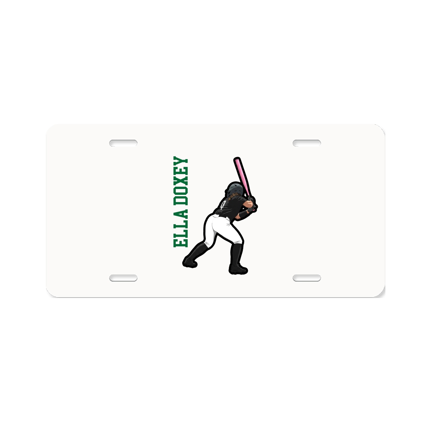 License Plate — Name Vertical in Classic