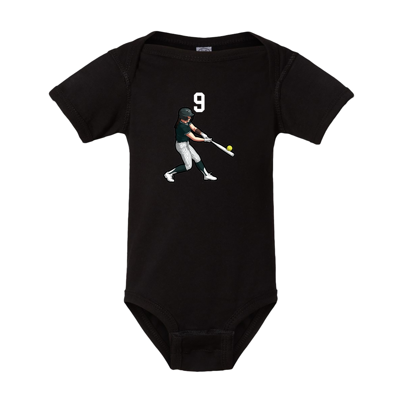 Baby Onesie — Number Top in Black