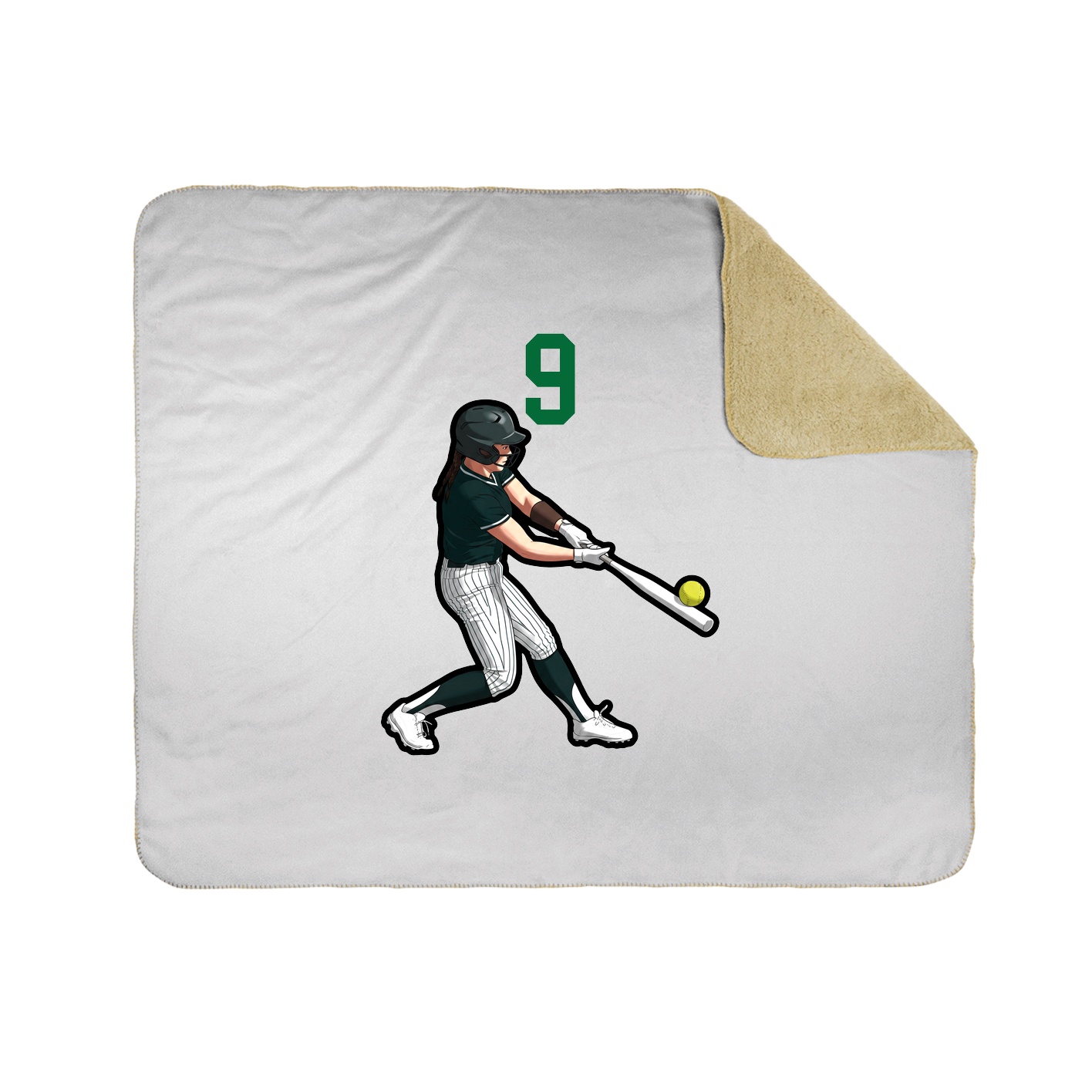 Throw Blanket — Number Top in White