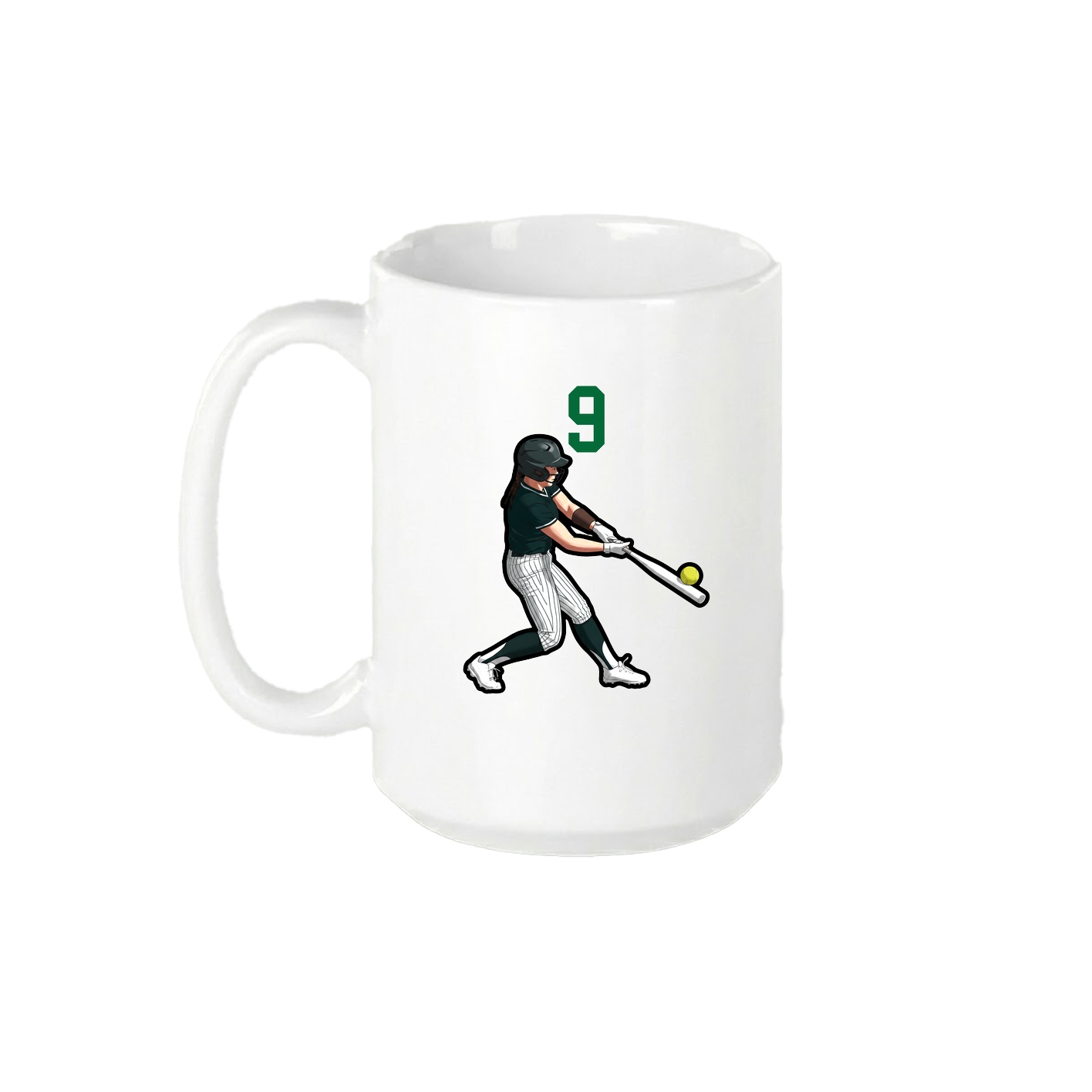 15oz Coffee Mug — Number Top in White