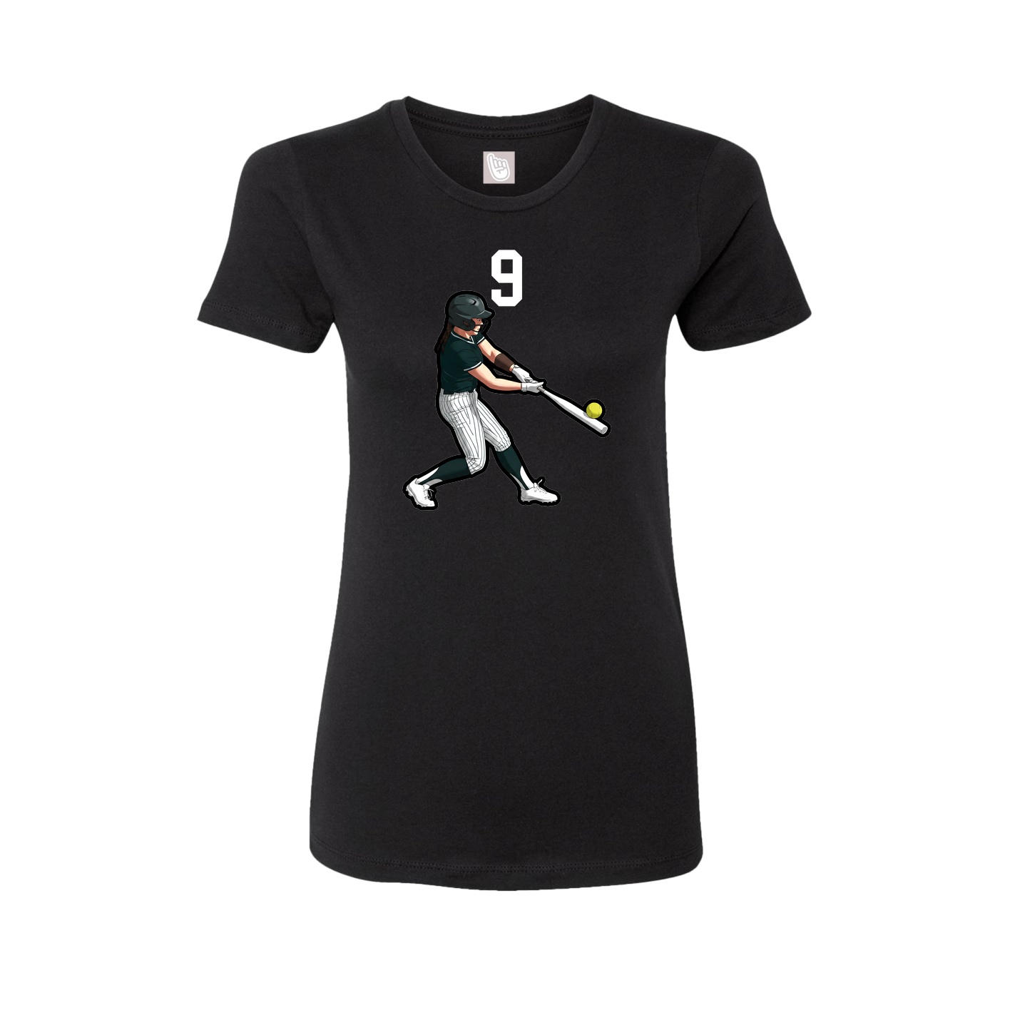 Womens Tee — Number Top in Black