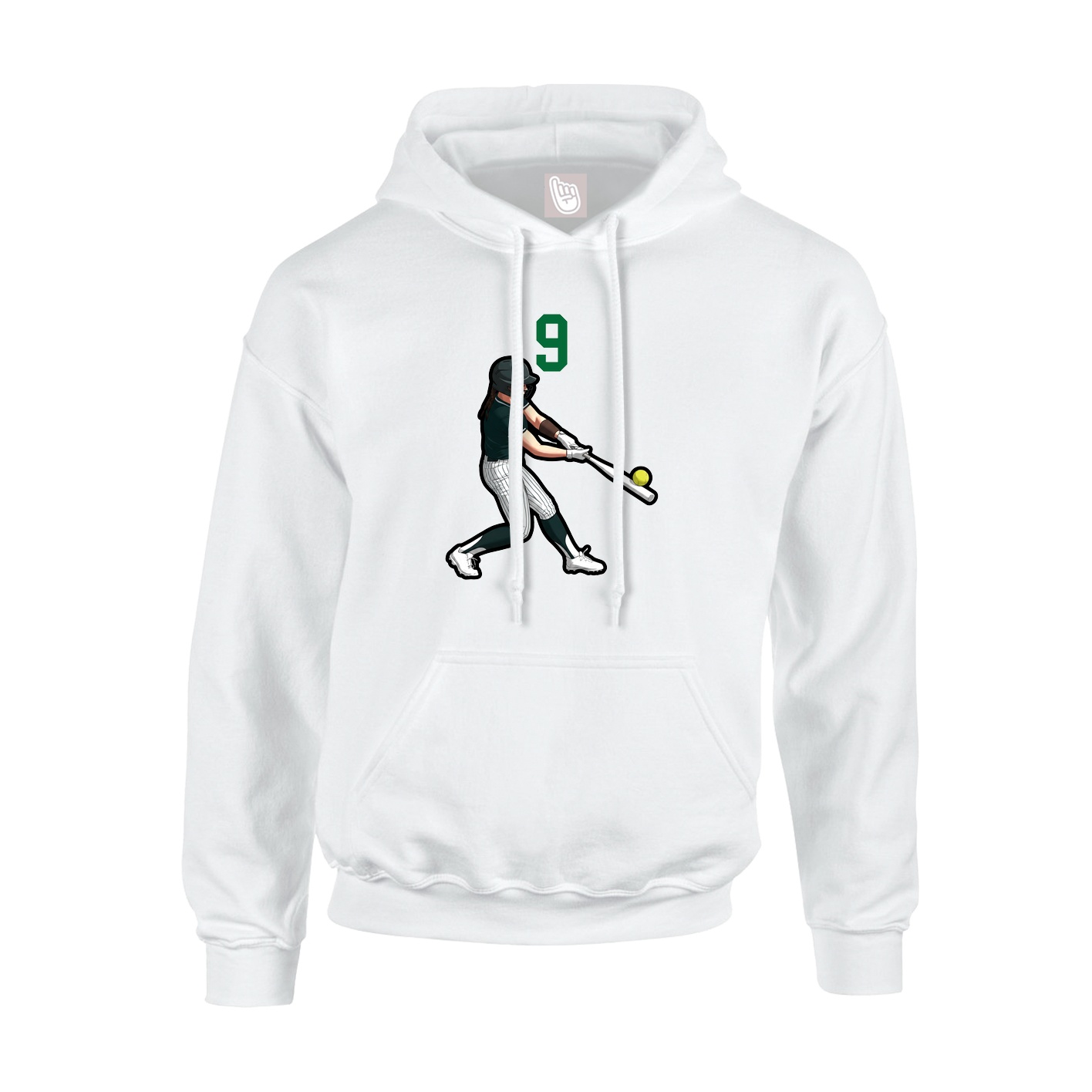Hoodie — Number Top in White