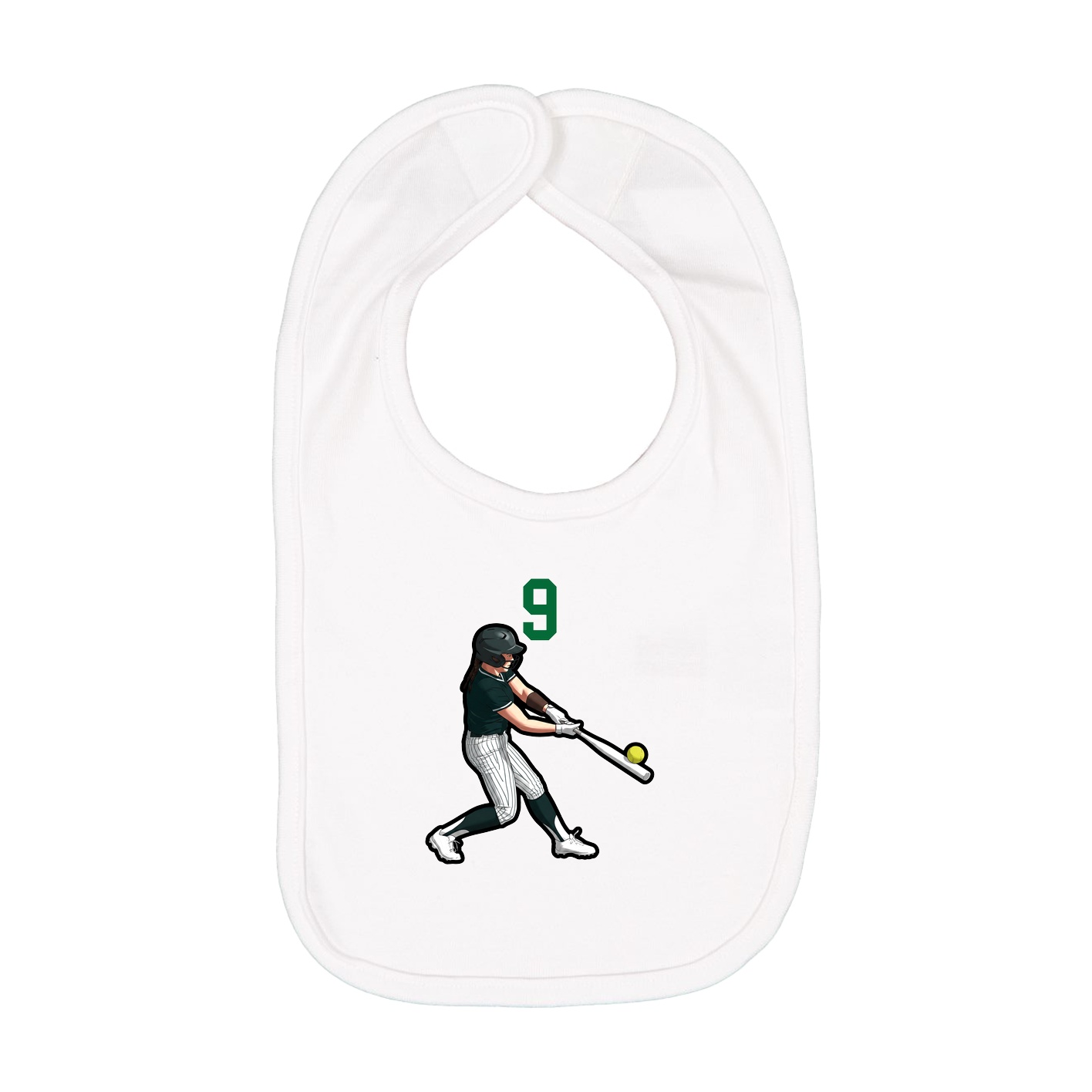 Infant Bib — Number Top in White