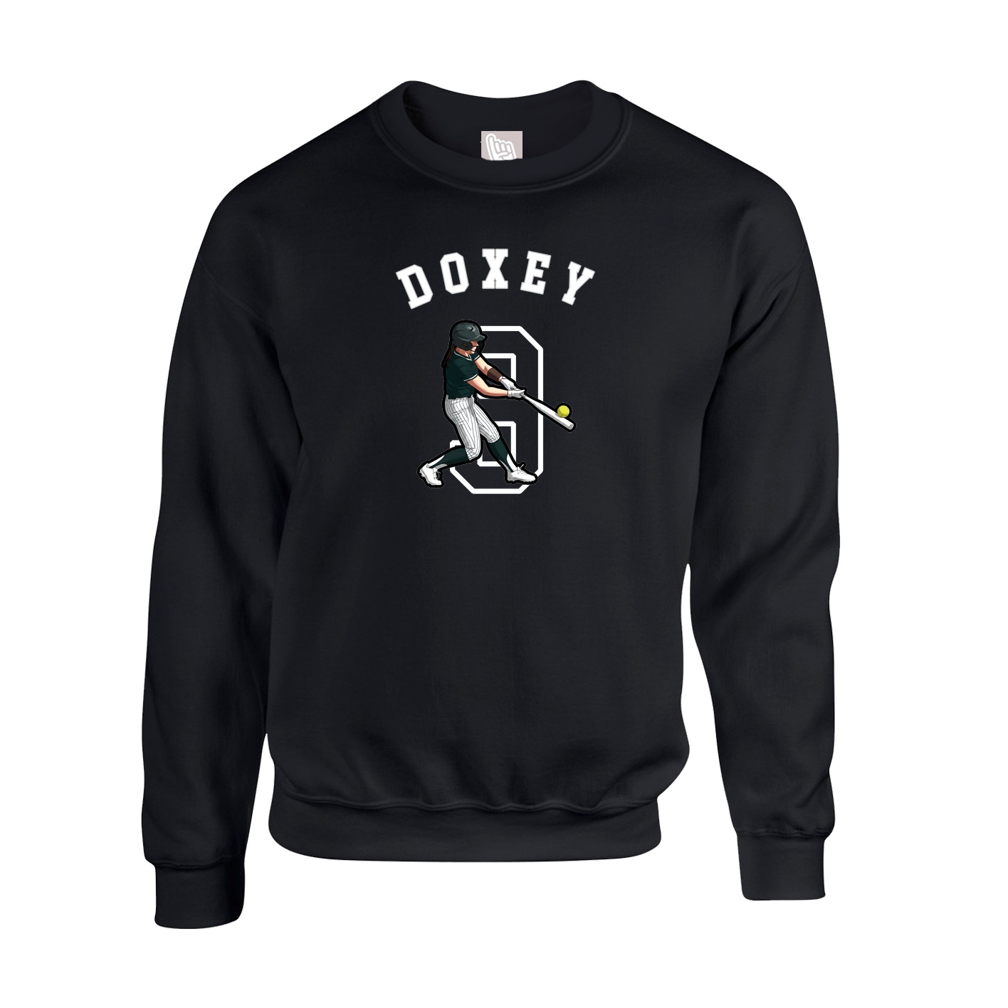 Fleece Crew — Shirsey Arch in Black