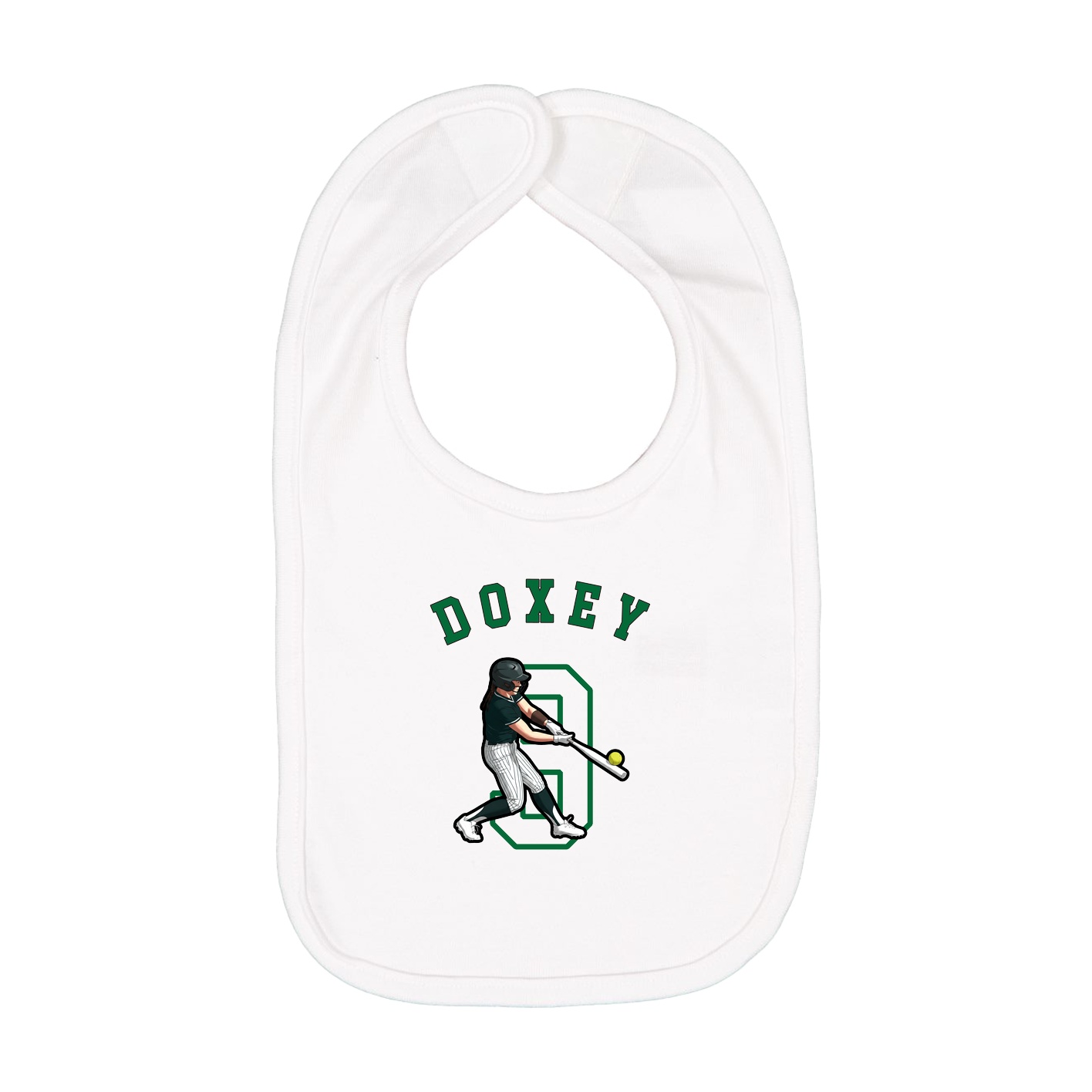Infant Bib — Shirsey Arch in White