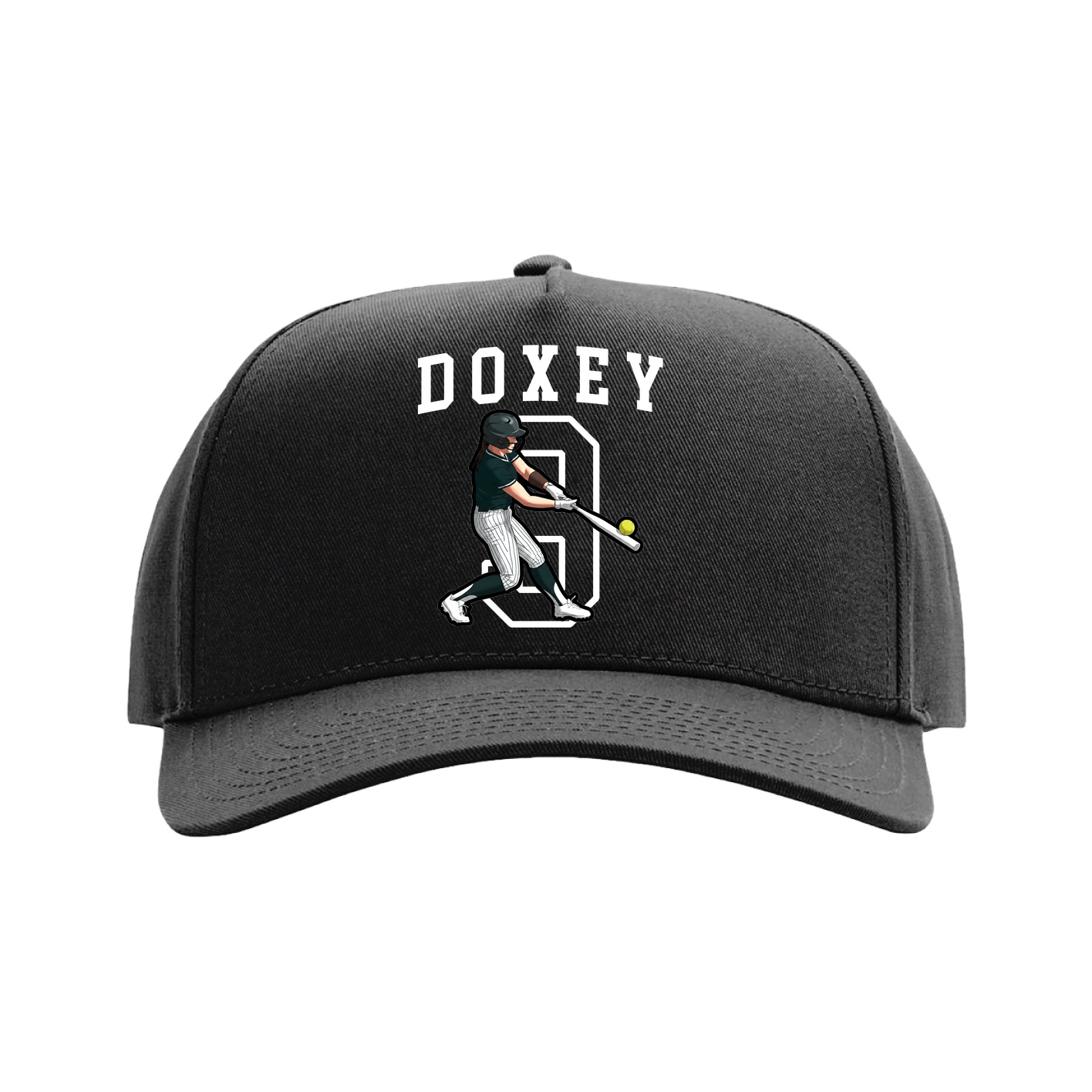 Full Fabric Five-Panel Champ Cap — Shirsey in Black