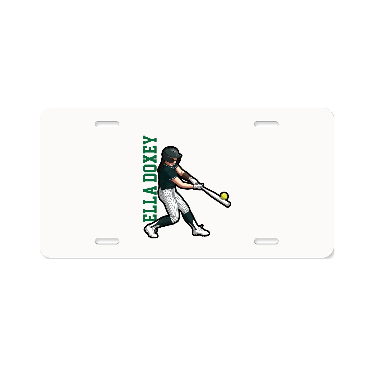 License Plate — Name Vertical in Classic