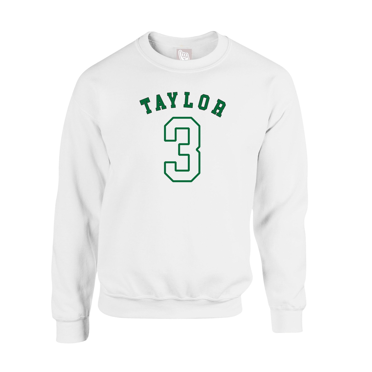 Fleece Crew — Shirsey Arch in White