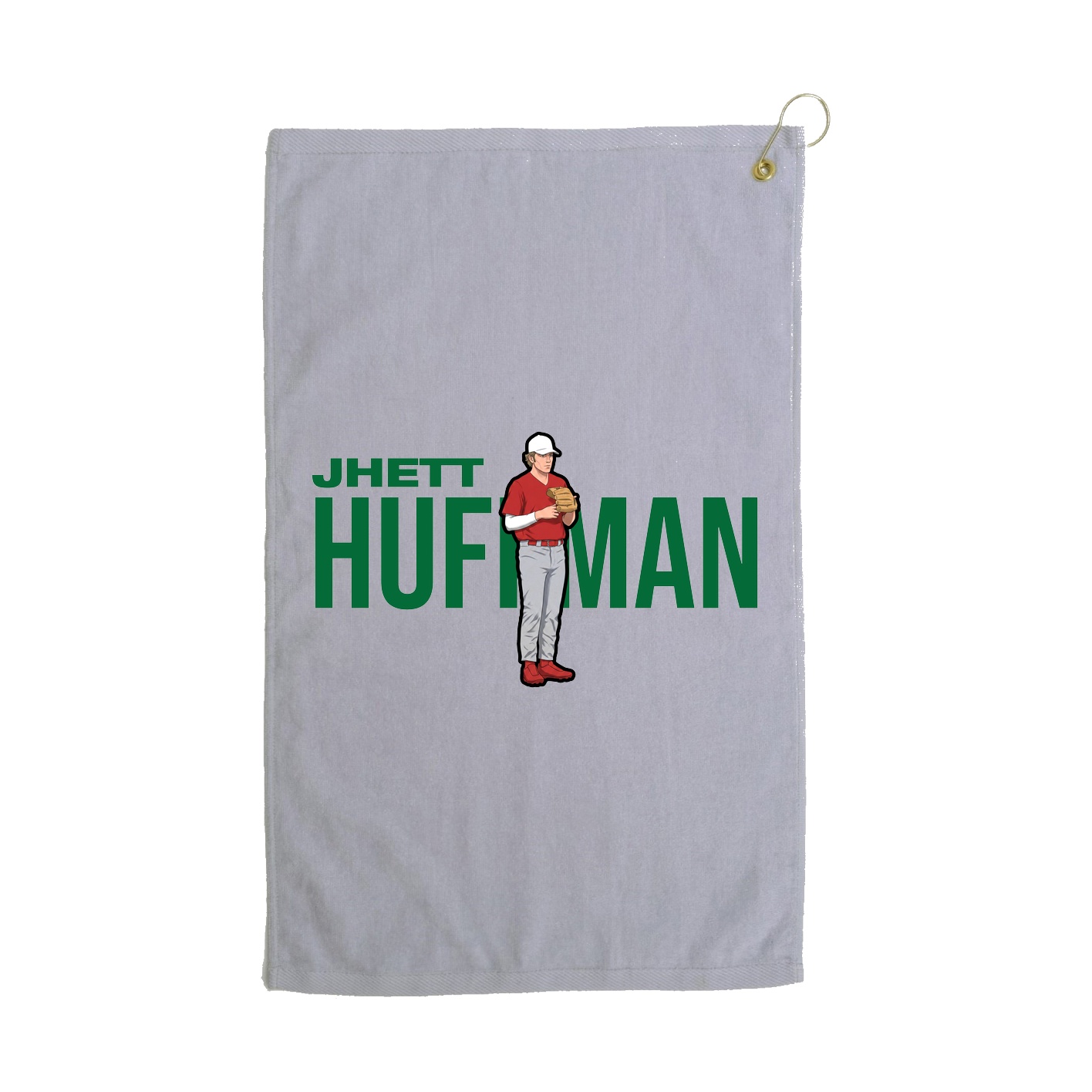 Golf Towel — Player Name in Grey