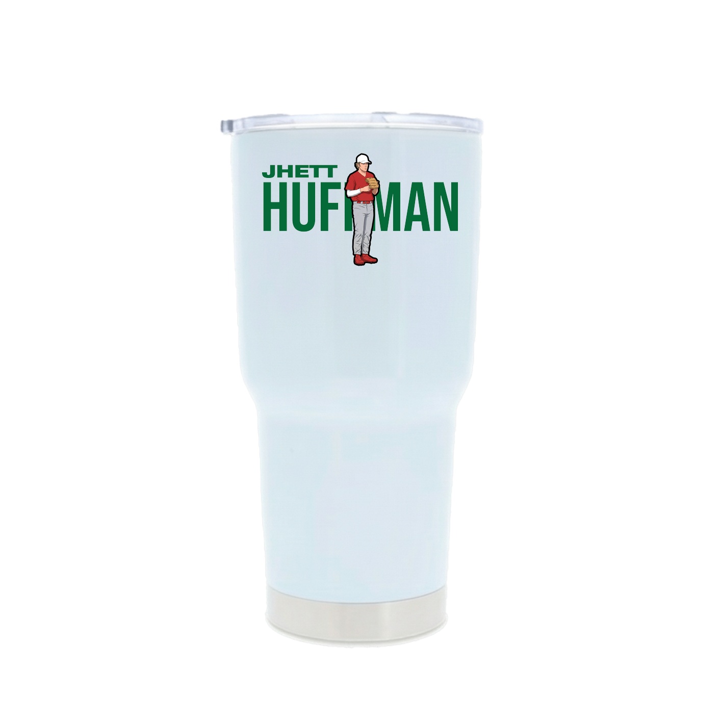 30oz Stainless Steel Tumbler — Player Name in White