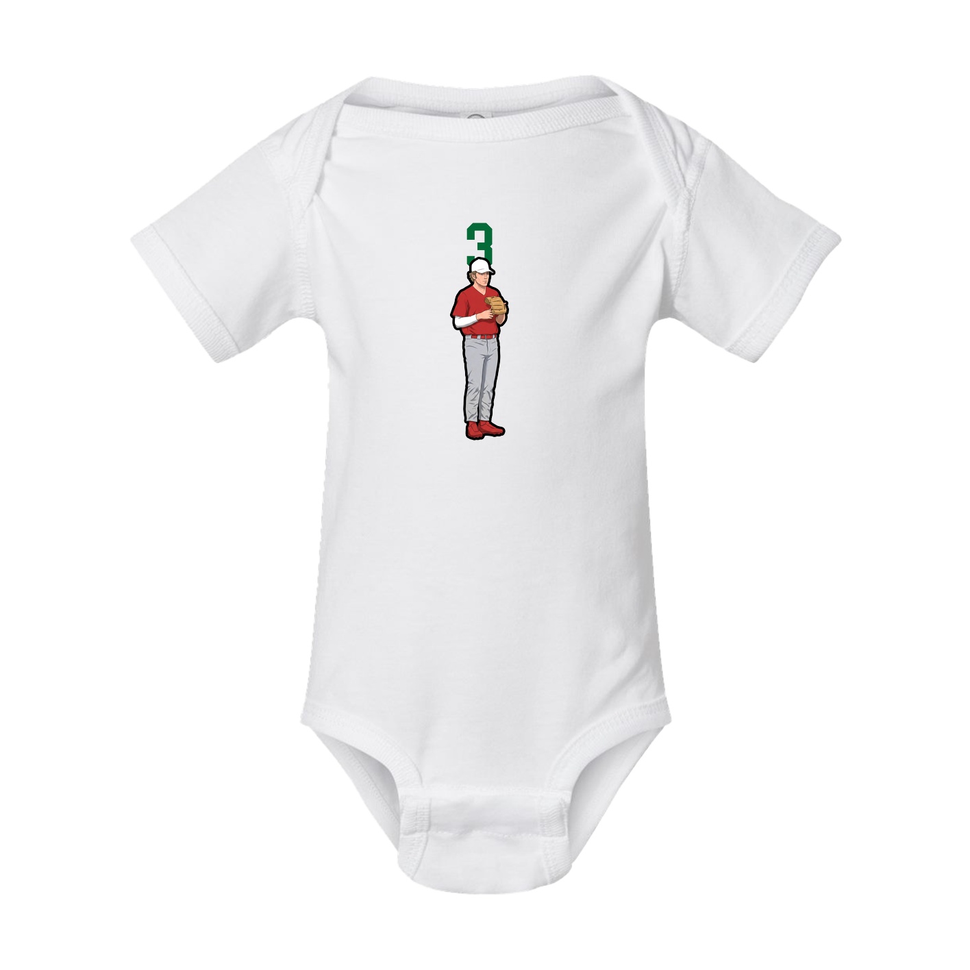 Baby Onesie — Number Top in White